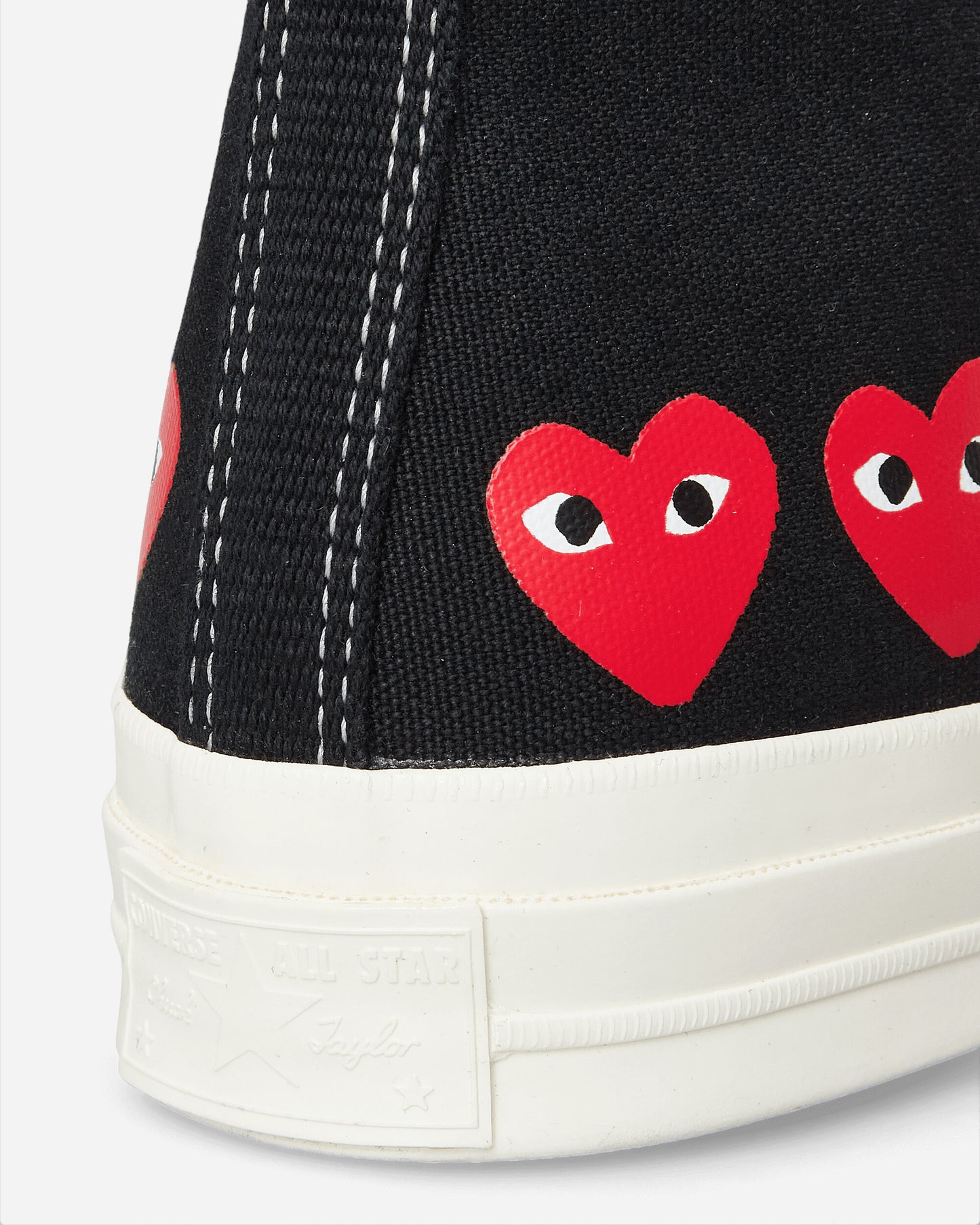 Comme Des Garçons Play Converse Multi Heart Ct70 Hi Top BLACK Sneakers High P1K127  1