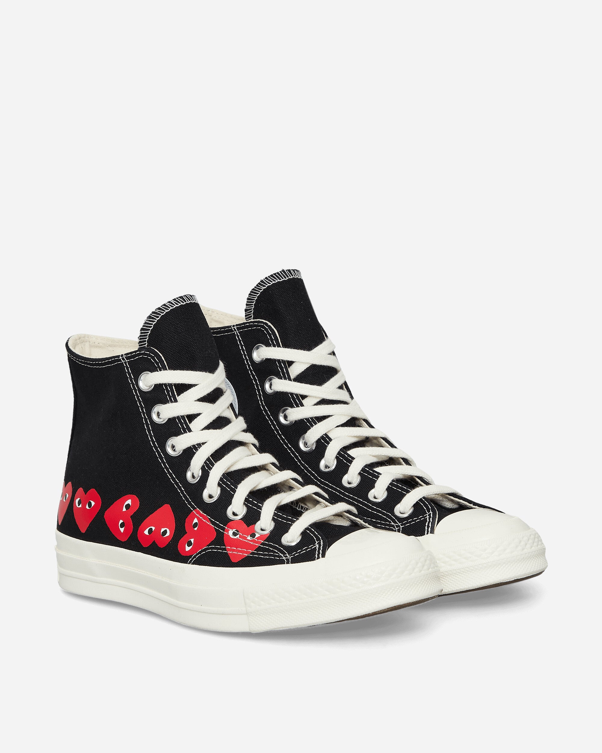 Comme Des Garçons Play Converse Multi Heart Ct70 Hi Top BLACK Sneakers High P1K127  1