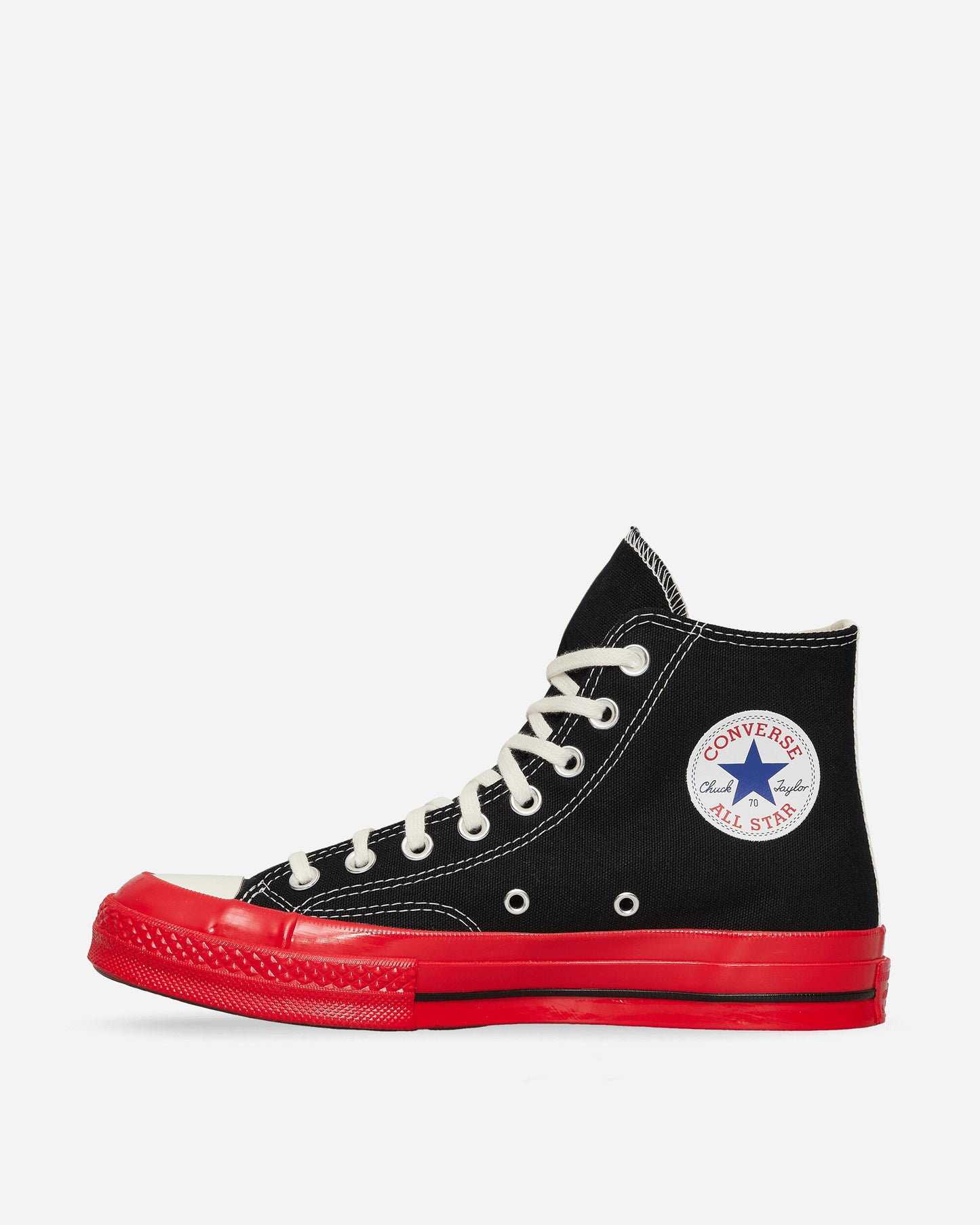 Comme Des Garçons Play Ct70 Hi Top Red Sole Black Sneakers High P1K124  1