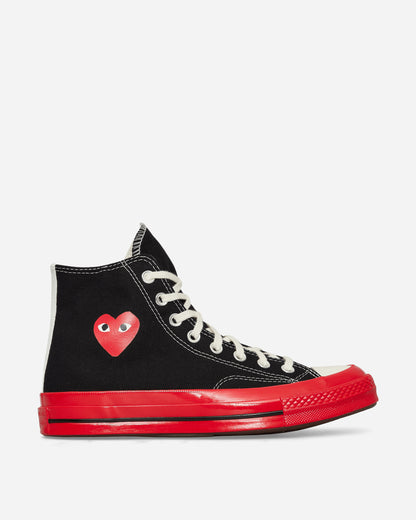 Comme Des Garçons Play Ct70 Hi Top Red Sole Black Sneakers High P1K124  1