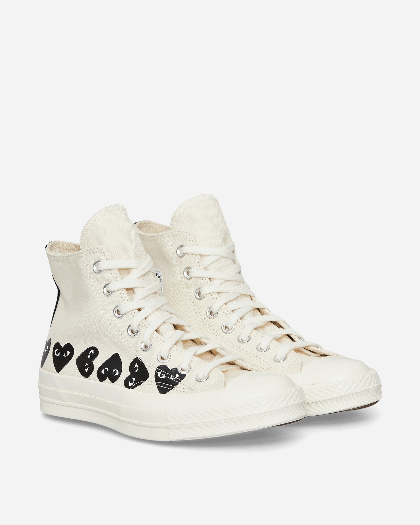 Comme Des Garçons Play Multi Heart Ct70 Hi Top Shoes White Sneakers High P1K127  2