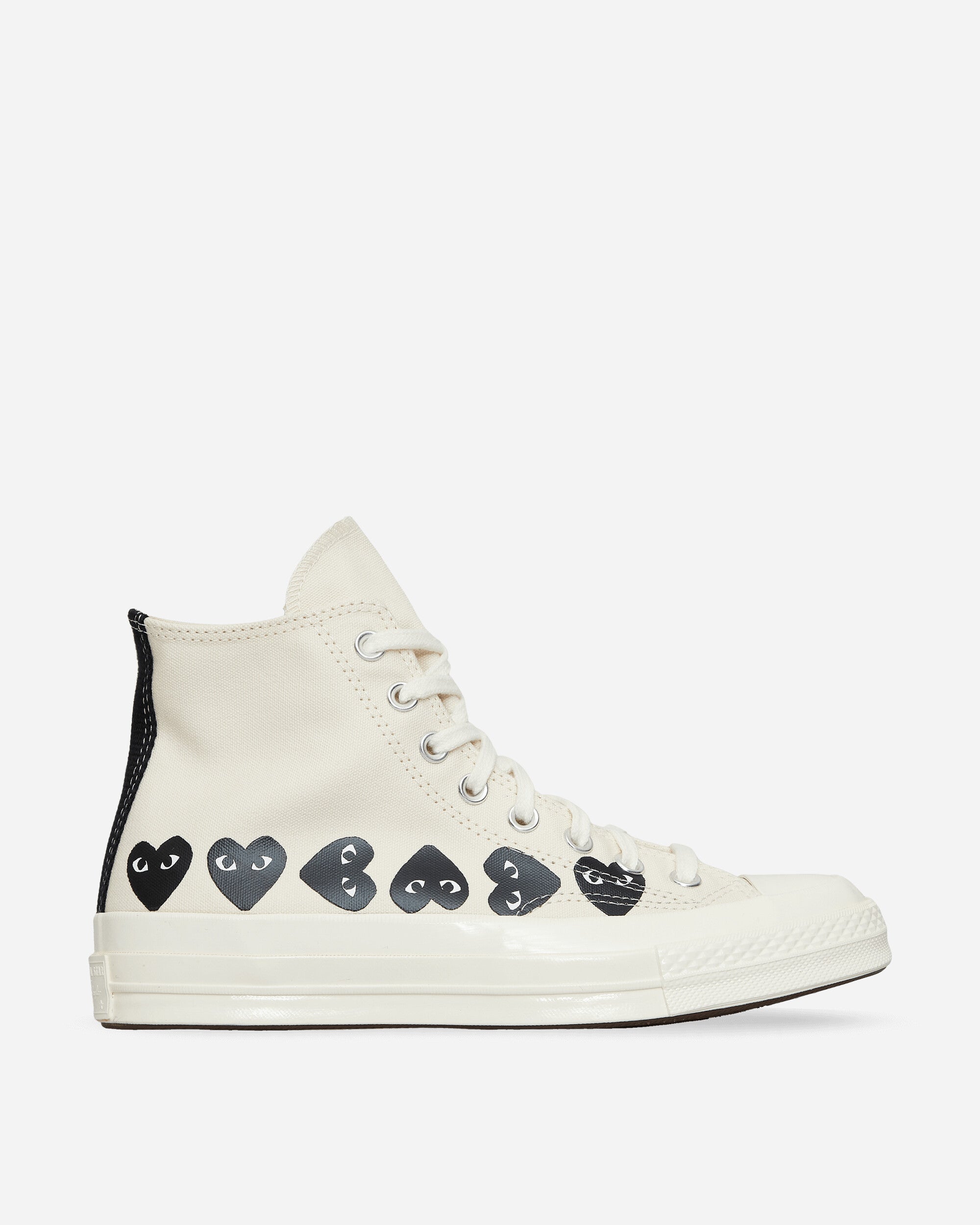 Comme Des Garçons Play Multi Heart Ct70 Hi Top Shoes White Sneakers High P1K127  2