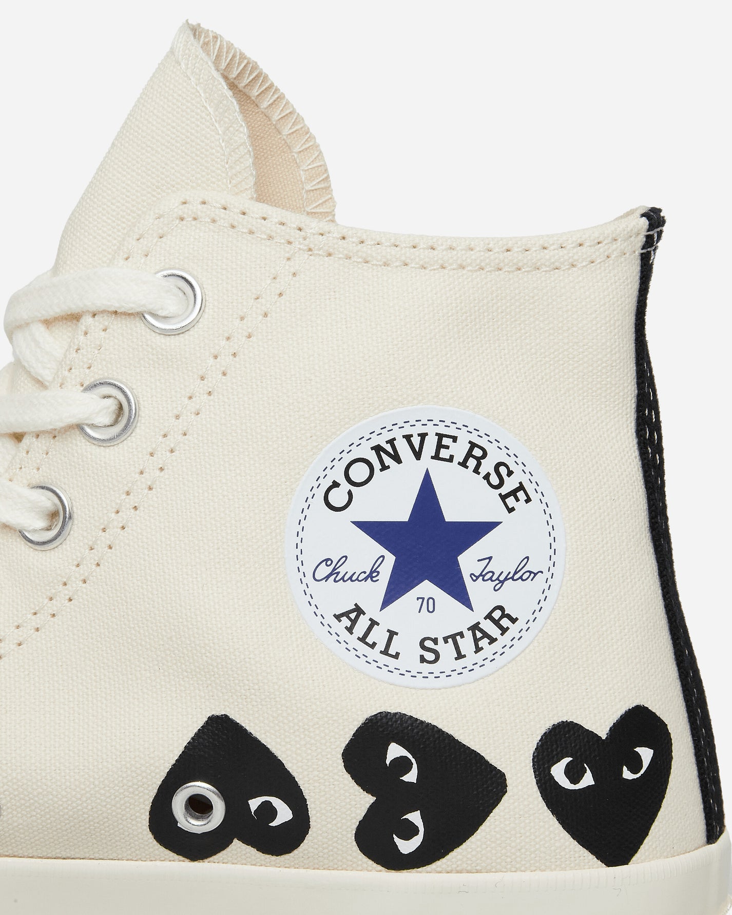 Comme Des Garçons Play Multi Heart Ct70 Hi Top Shoes White Sneakers High P1K127  2