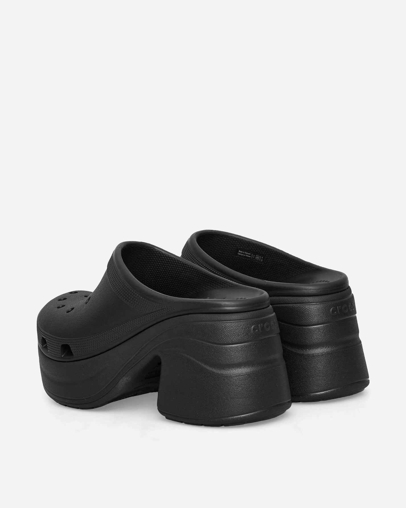 Crocs Wmns Siren Clog W Black Sandals and Slides Heels 208547 BLK