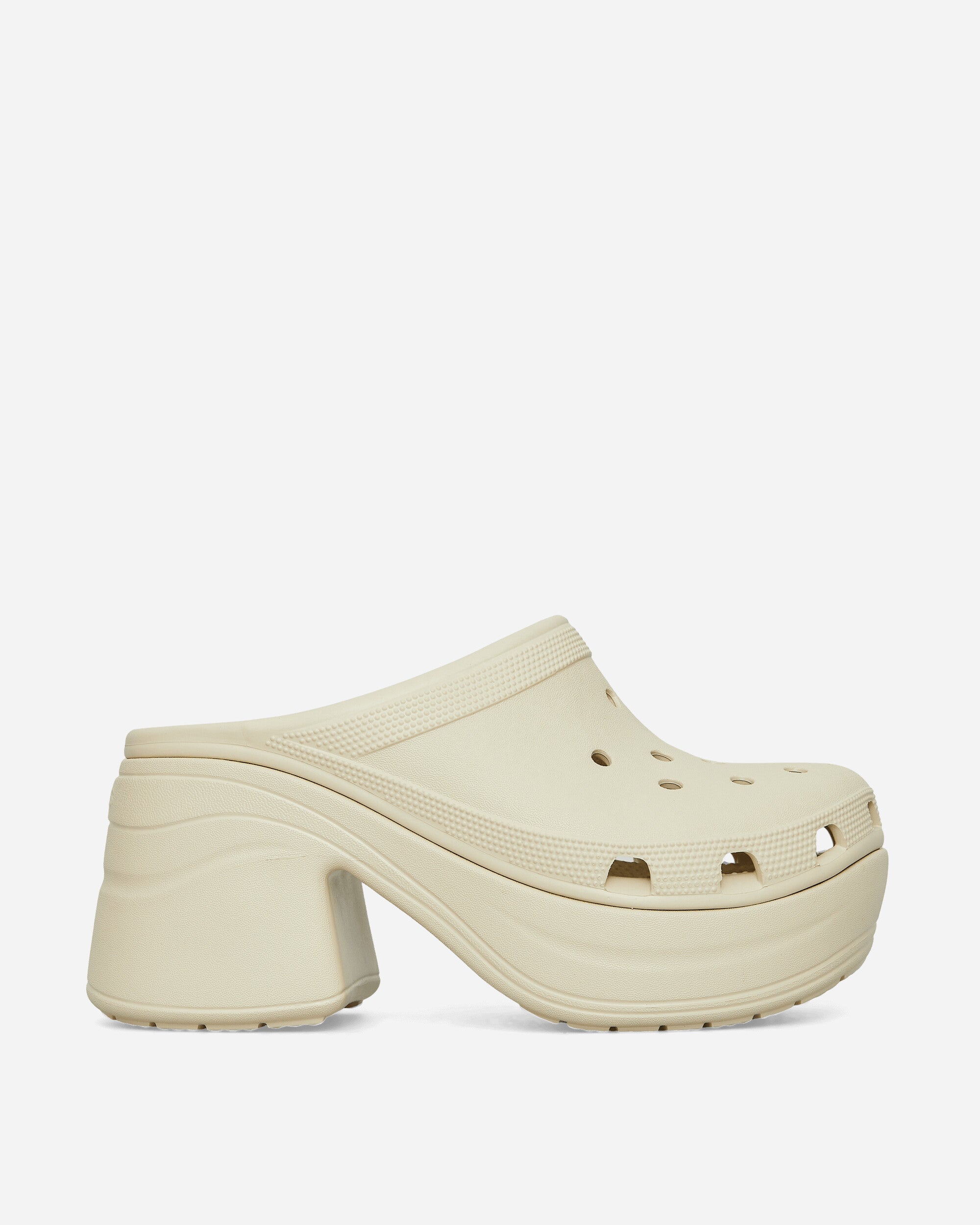 Crocs Wmns Siren Clog W Bone Sandals and Slides Heels 208547 BONE