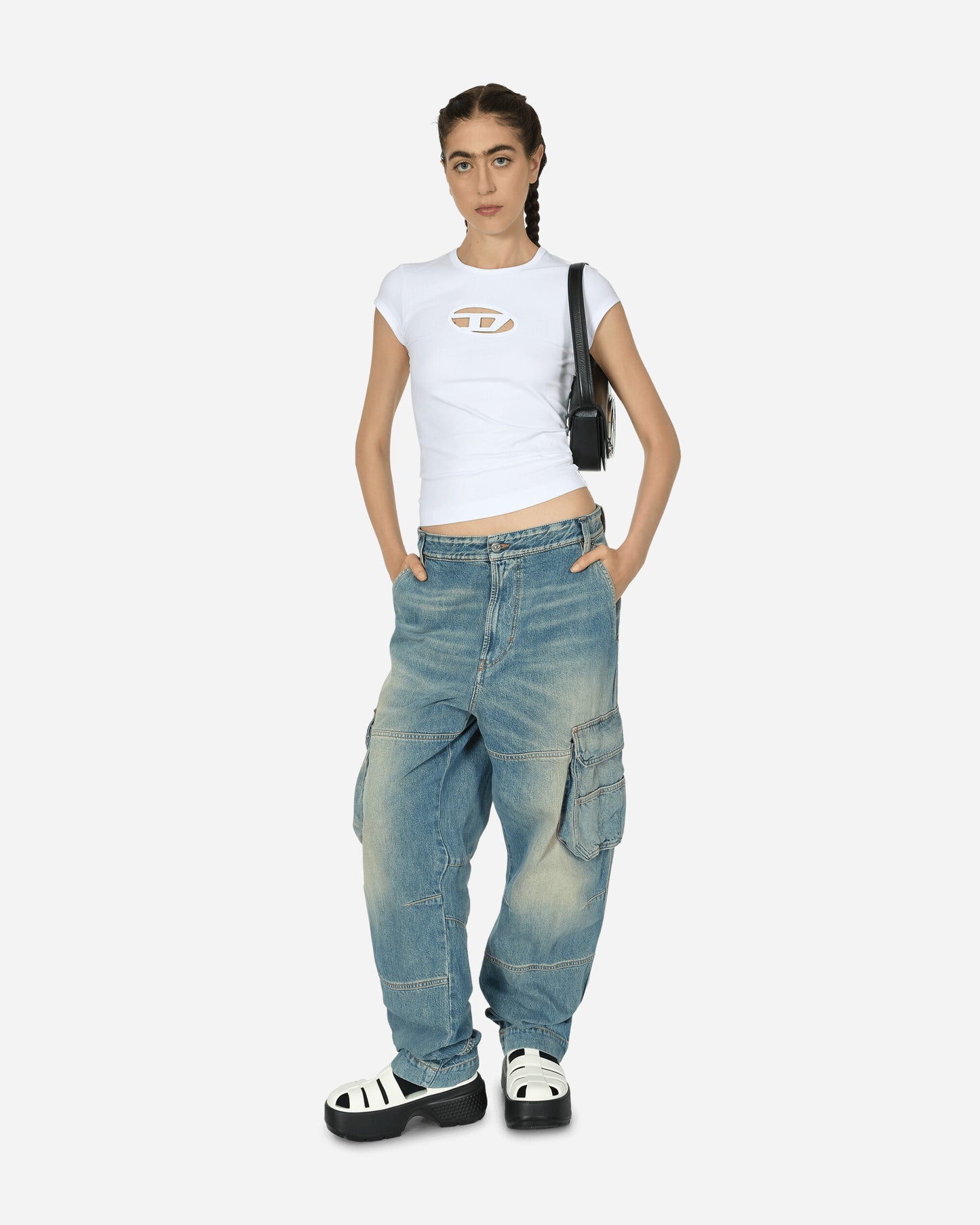 Diesel Wmns T-Angie 100 T-Shirts Cropped A06268 100