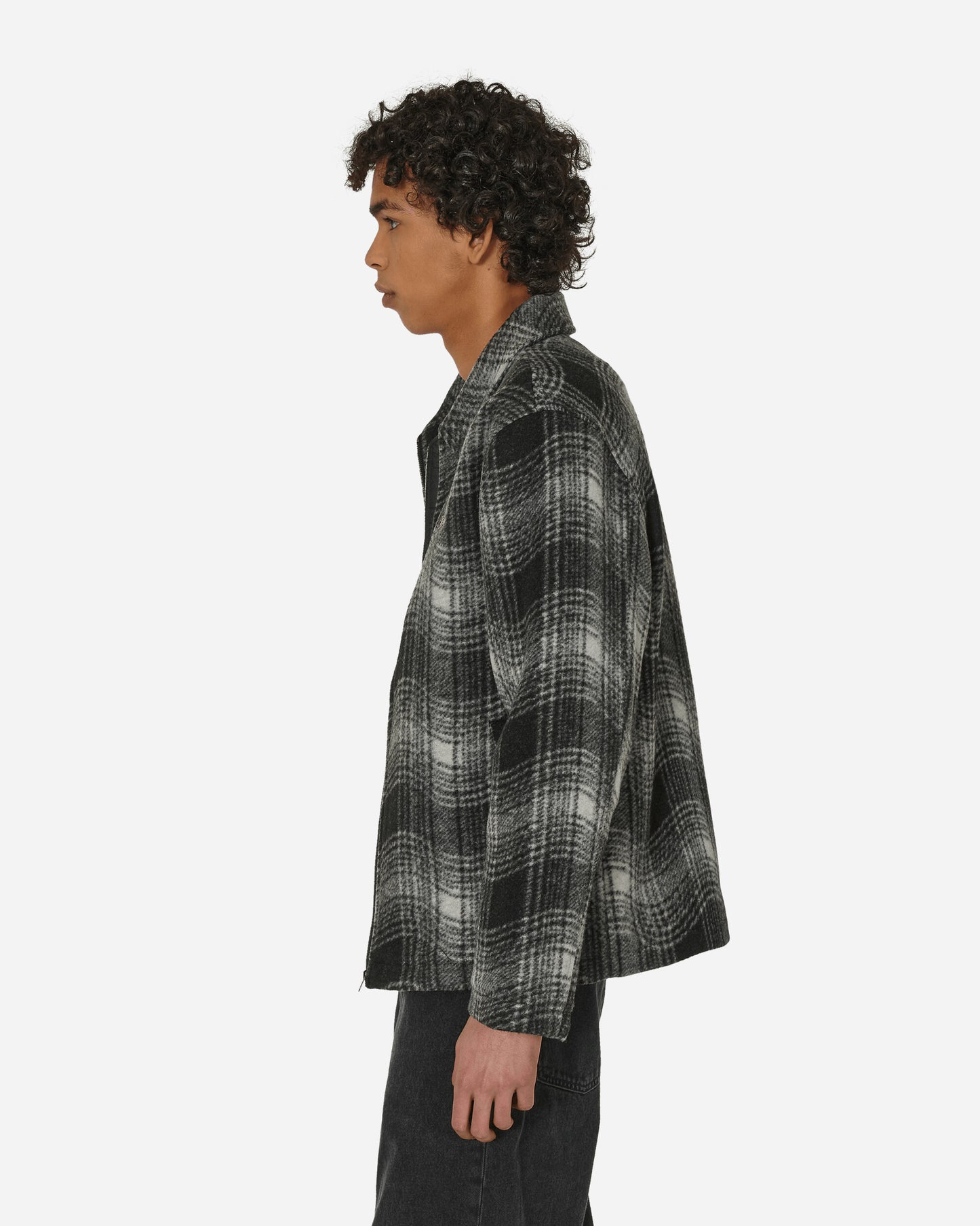 Dime Wave Plaid Jacket Charcoal Coats and Jackets Jackets DIMEHO233 CHA