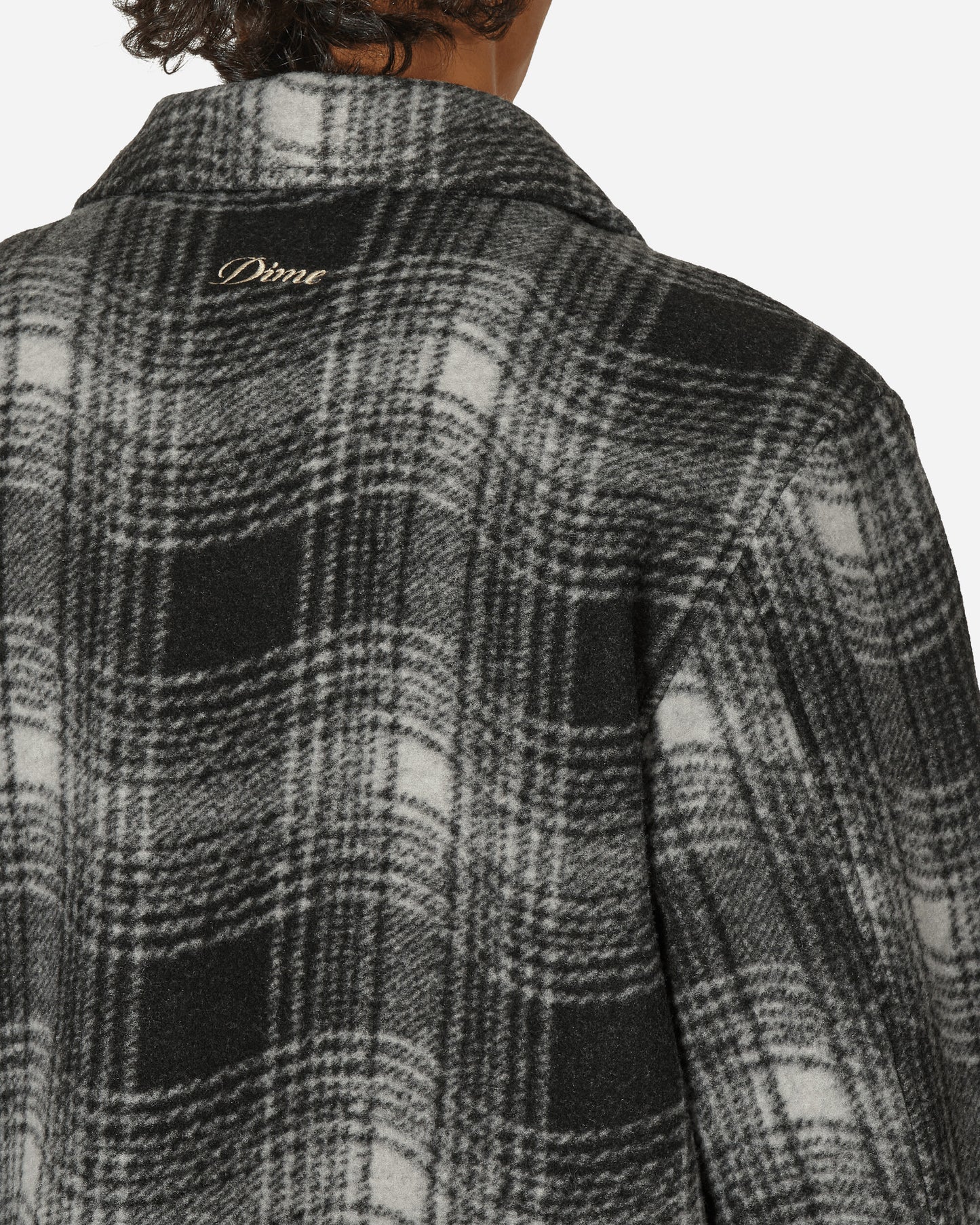 Dime Wave Plaid Jacket Charcoal Coats and Jackets Jackets DIMEHO233 CHA