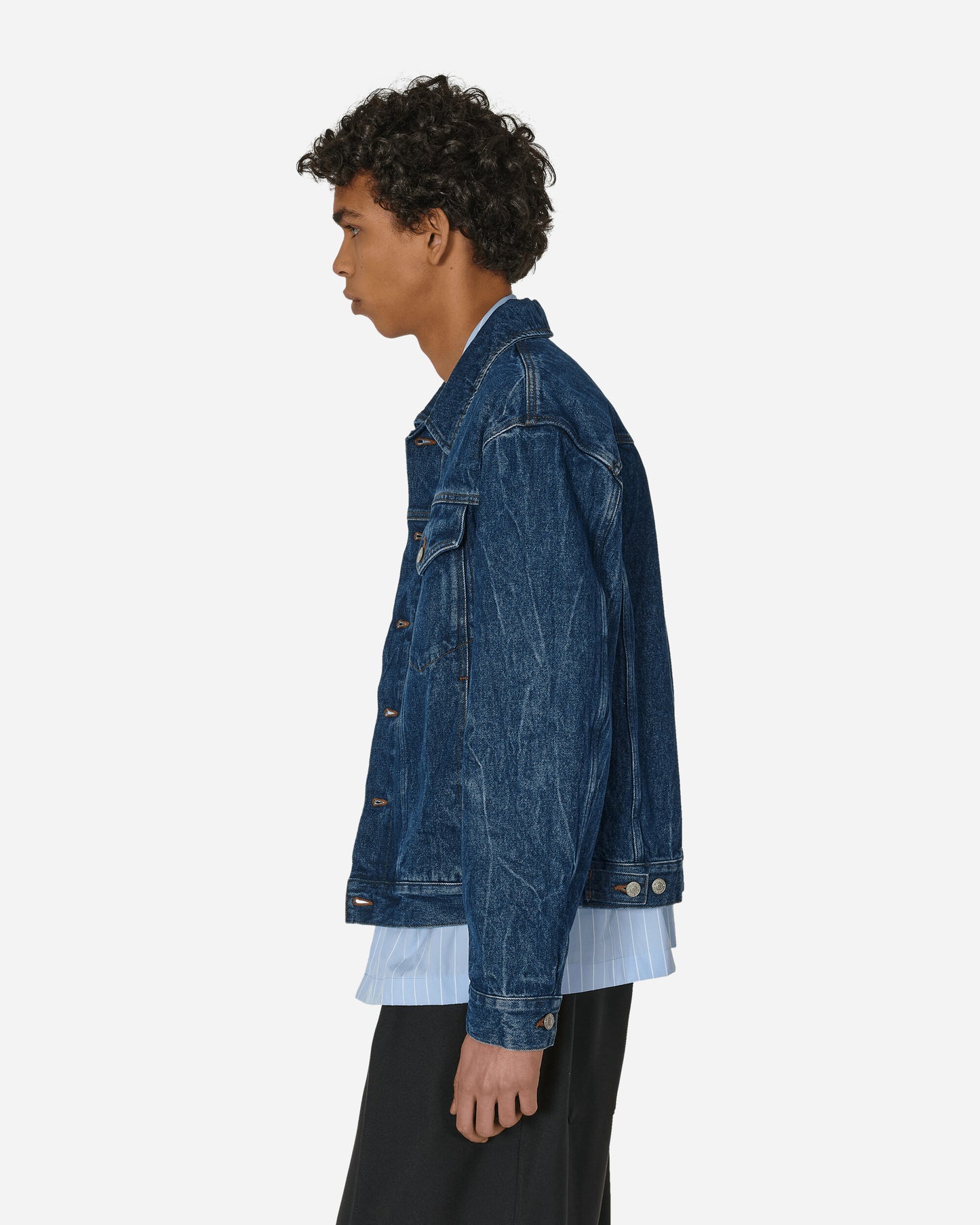 Dries Van Noten Vuskin Jacket Blue Coats and Jackets Denim Jackets 241-020503-8448 504