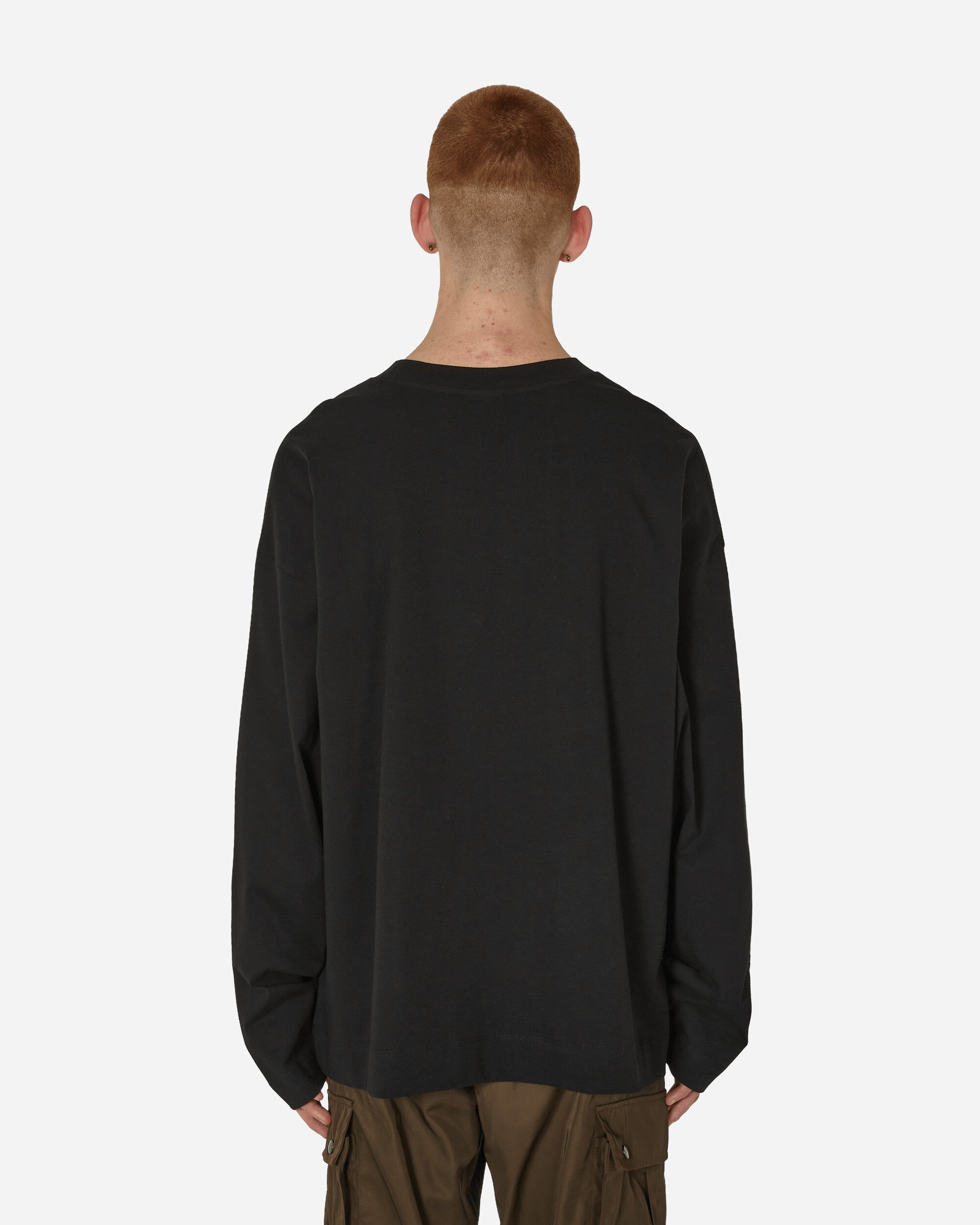 Dries Van Noten Hegland Jersey Black T-Shirts Longsleeve 241-021119-8603 900