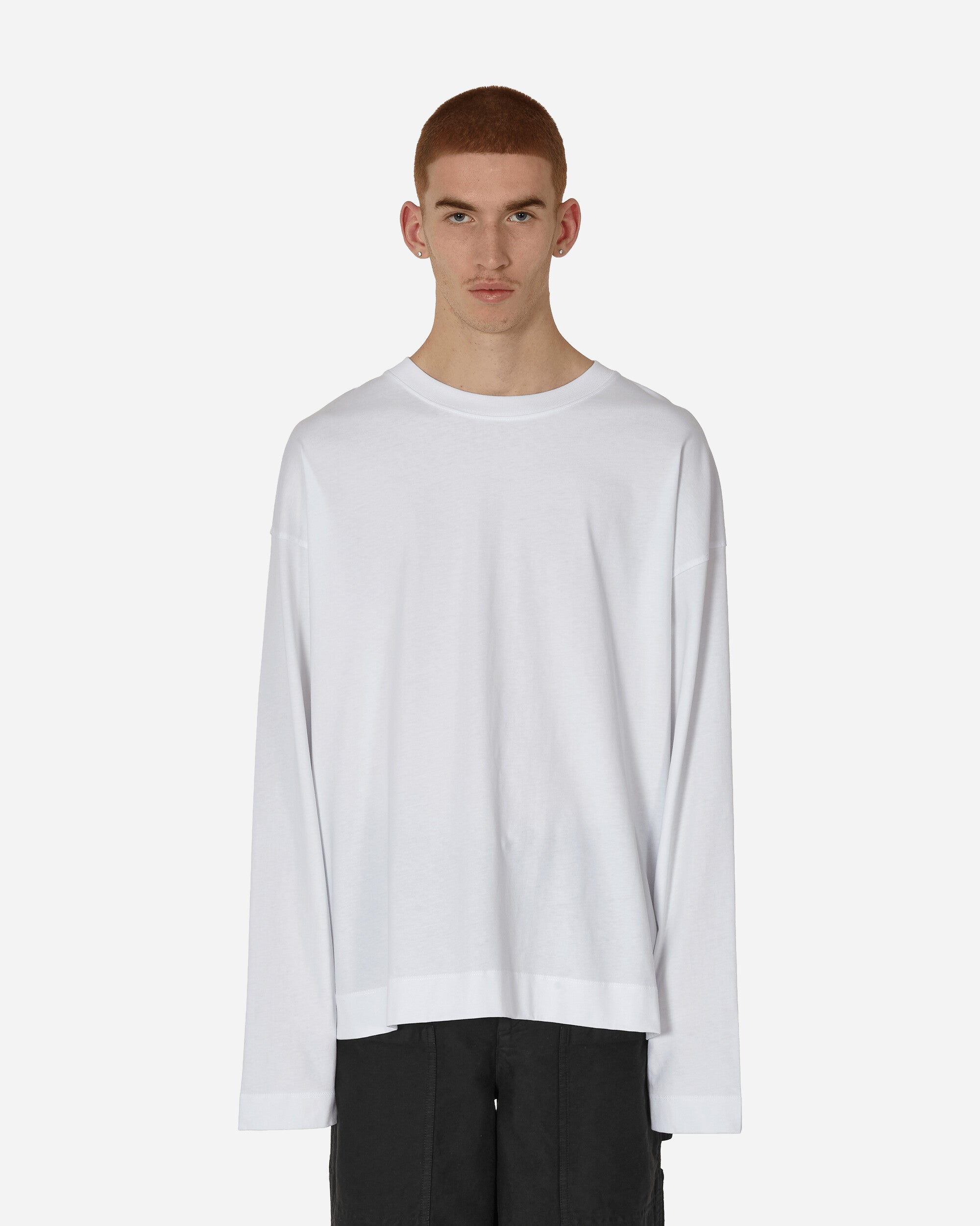 Dries Van Noten Hegland Jersey White T-Shirts Longsleeve 241-021119-8603 001