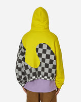 ERL Yellow Checker Swirl Hoodie Knit Yellow Checker Sweatshirts Hoodies ERL08T022 1