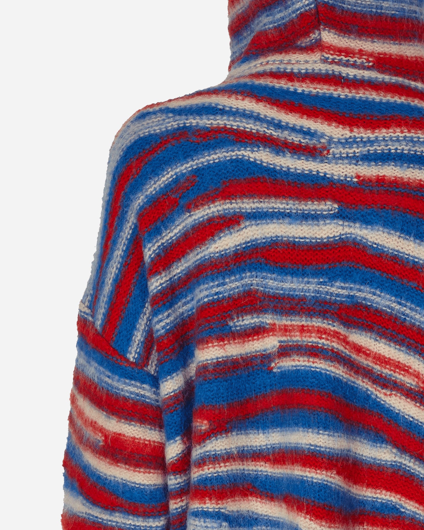 ERL Oversized Hooded Knitwear Red/Blue Knitwears Sweaters ERL07N015 1