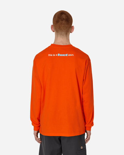 FUCT Graphic Ls Tee Orange T-Shirts Longsleeve TBMW0101JY45 ORG0001