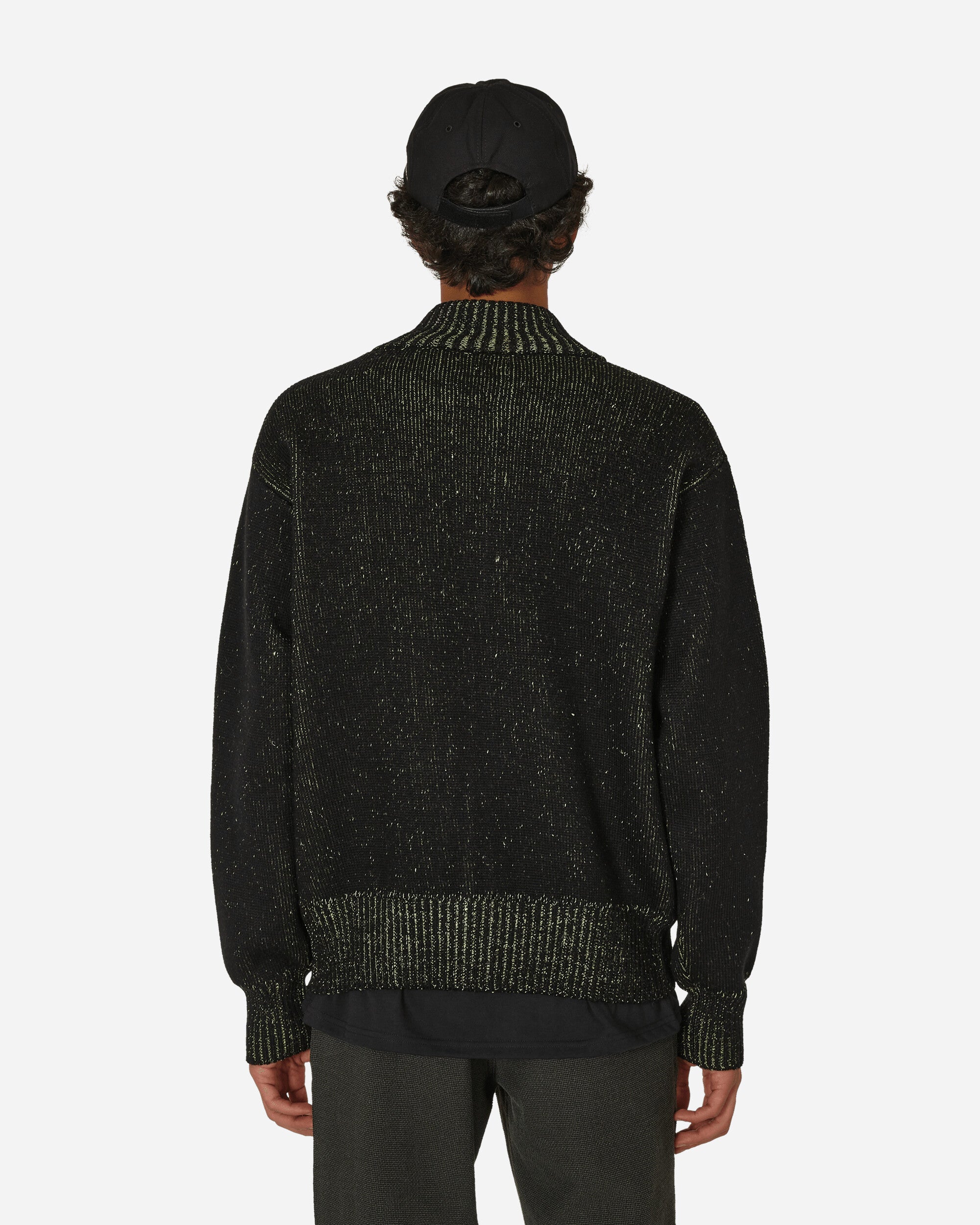 GR10K Aimless Compact Knit Full Zipped Sweater Herren Black Knitwears Sweaters AW23GR7B4CB  BK