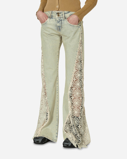 Guess USA Gusa Lace Denim Flare Pant Gusa Tinted Light Wa Pants Trousers W4GU18D4RV5 GUTL