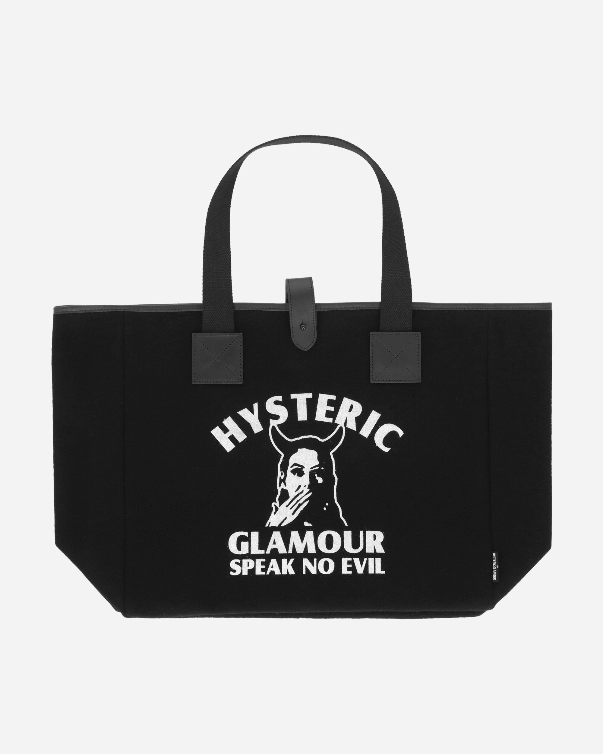 Hysteric Glamour Tote Bag Speak No Evil Black Bags and Backpacks Tote Bags 02233QB09 96