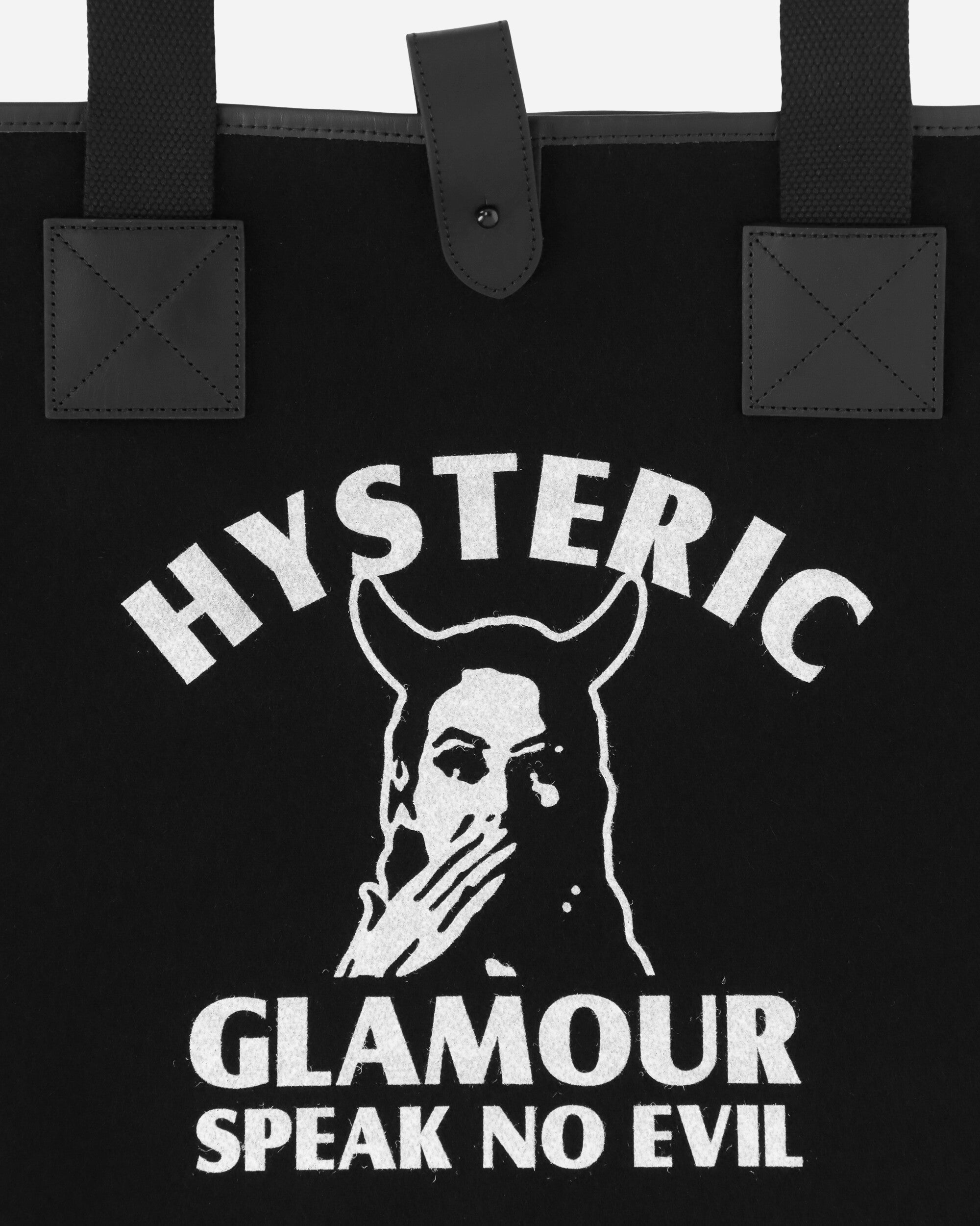 Hysteric Glamour Tote Bag Speak No Evil Black Bags and Backpacks Tote Bags 02233QB09 96