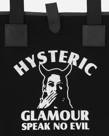 Hysteric Glamour Tote Bag Speak No Evil Black Bags and Backpacks Tote Bags 02233QB09 96