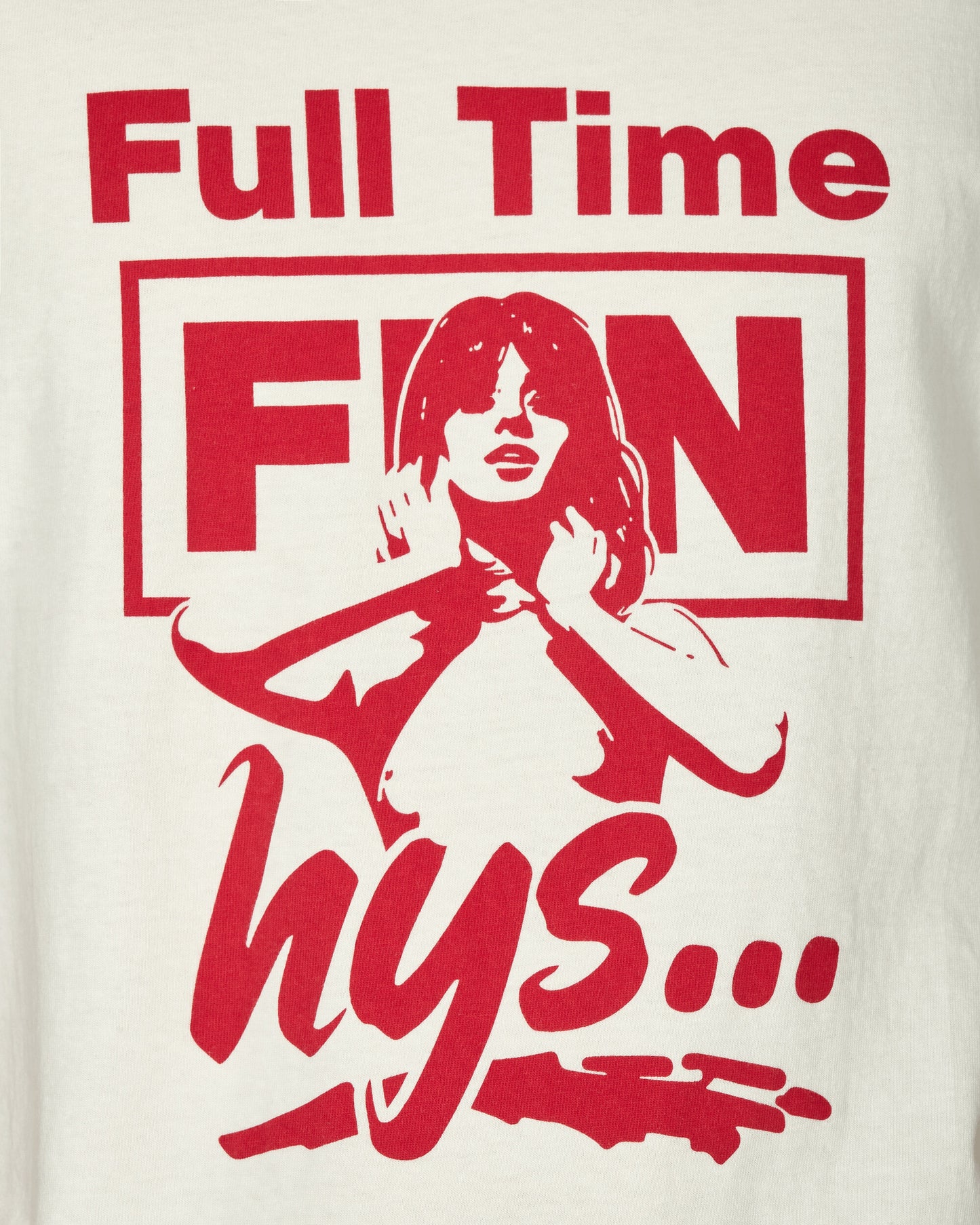 Hysteric Glamour Full Time Fun Dirty White T-Shirts Shortsleeve 02241CT07 A