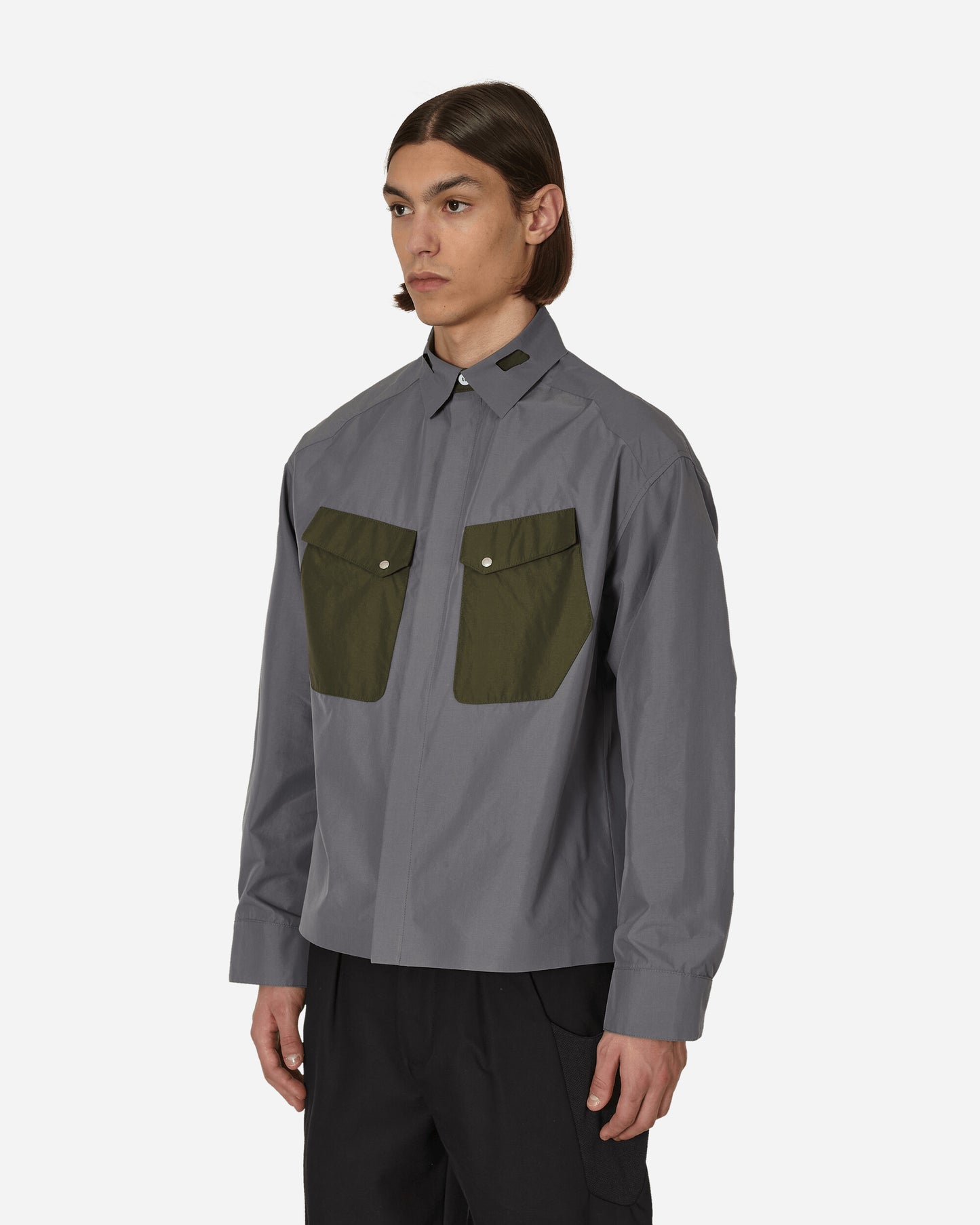 _J.L-A.L_ Cauter Shirt L/S Grey Shirts Longsleeve Shirt JBM0033FA28 1230200