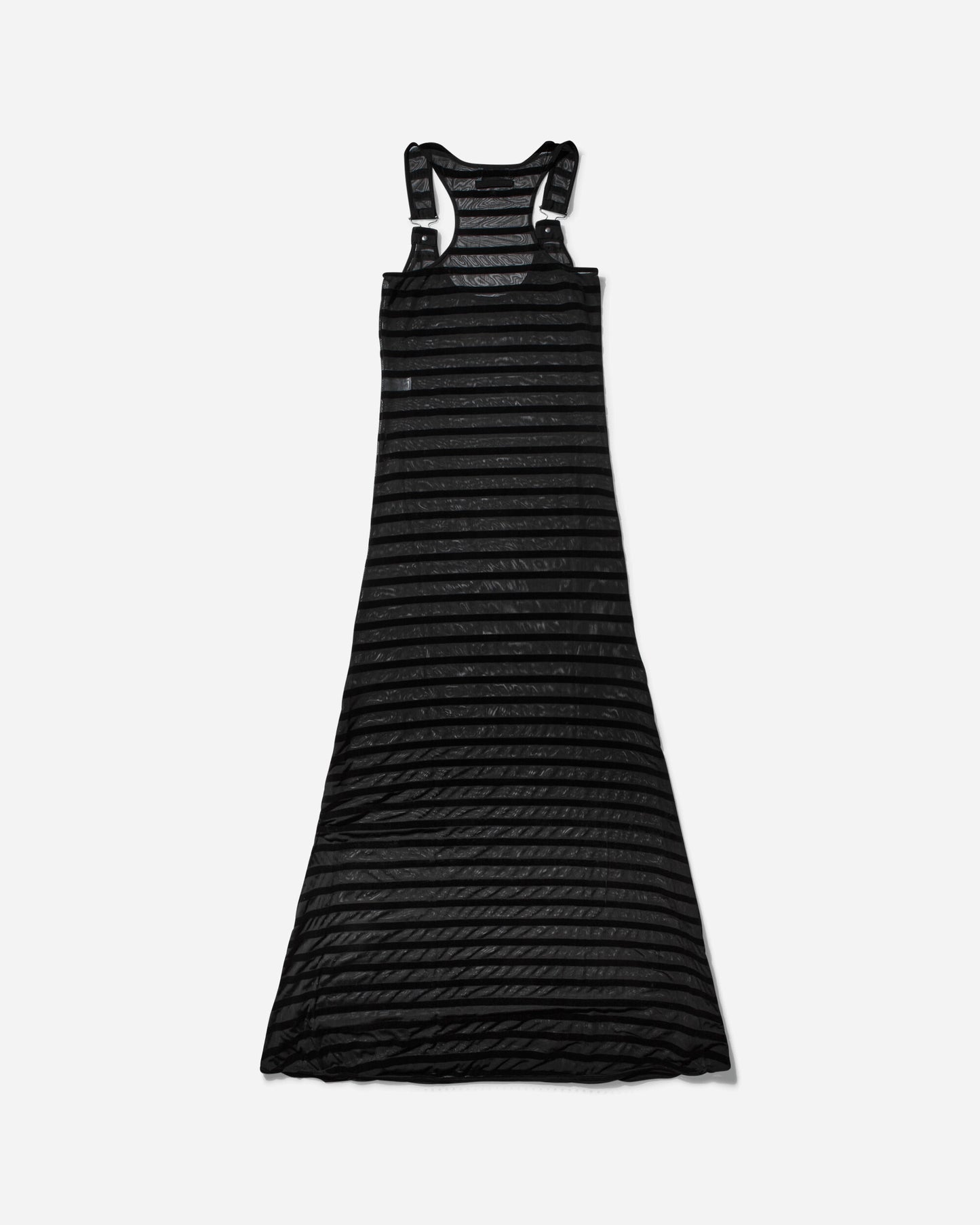 Jean Paul Gaultier Wmns Mesh Tank Top Long Dress Black/Black Dresses Dress Long 2431FRO235-T567 0000