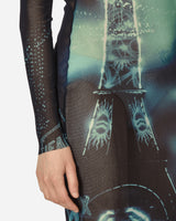 Jean Paul Gaultier Wmns Turtleneck Mesh Long Dress Multi Dresses Dress Long RO247-T552 59560100