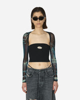 Jean Paul Gaultier Wmns Mesh Shawl Printed "Pigalle" Navy/Lightblue/White/Black Pants Jumpsuits TO207-T552 59560100