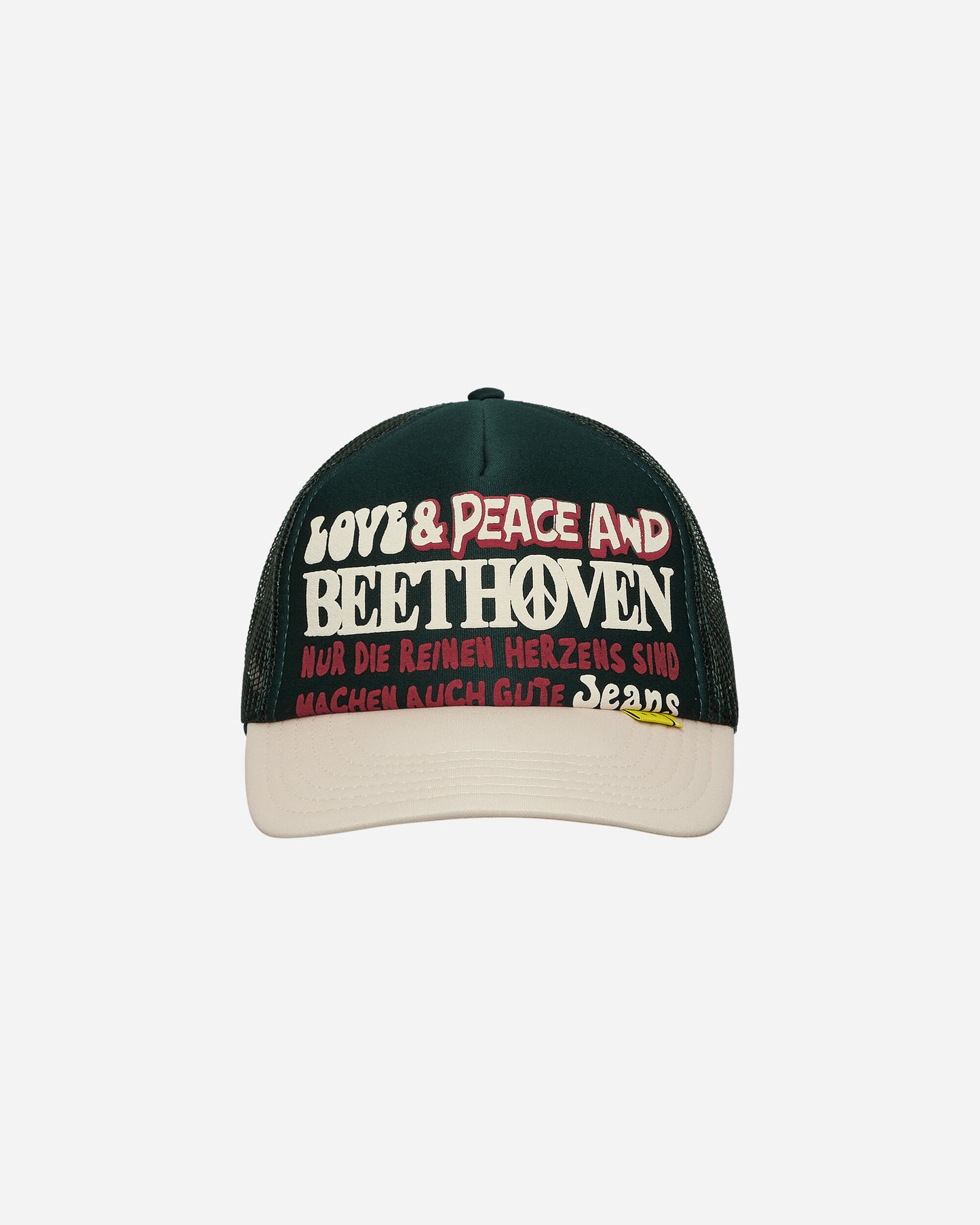 KAPITAL Love&Peace And Beethoven Truck Cap Darkgreenxecr Hats Caps K2312XH568 2