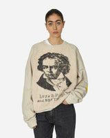 KAPITAL 30/-Swt Knit X Fur Grizzly Swt(Profile Rainbowy & Beethoven) Ecru Sweatshirts Crewneck K2311LC153 1