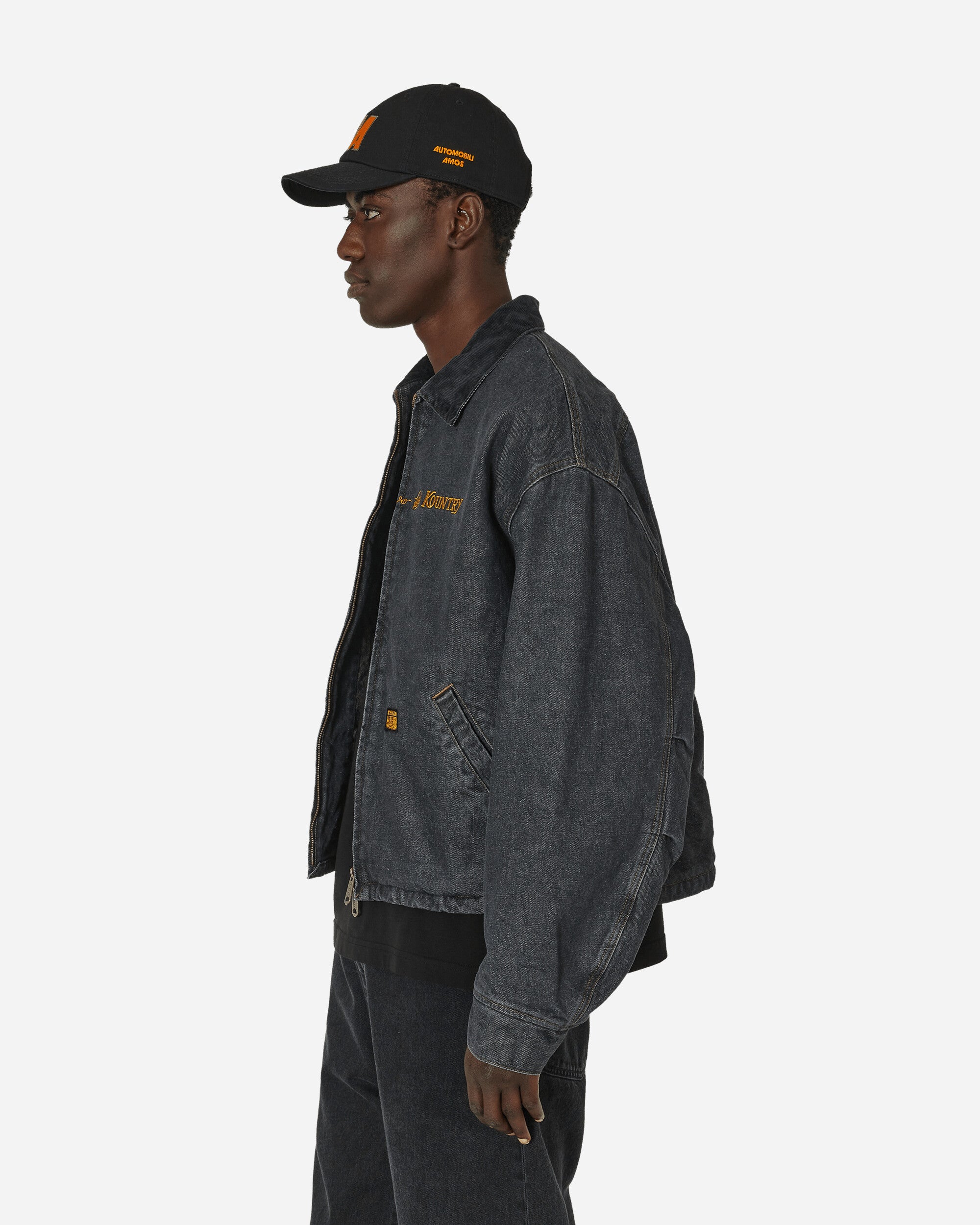 KAPITAL 14Oz Blkxecr Denim T-Back Drizzler Jkt(Working Embroidery) Blkxecr Coats and Jackets Jackets K2310LJ083 1