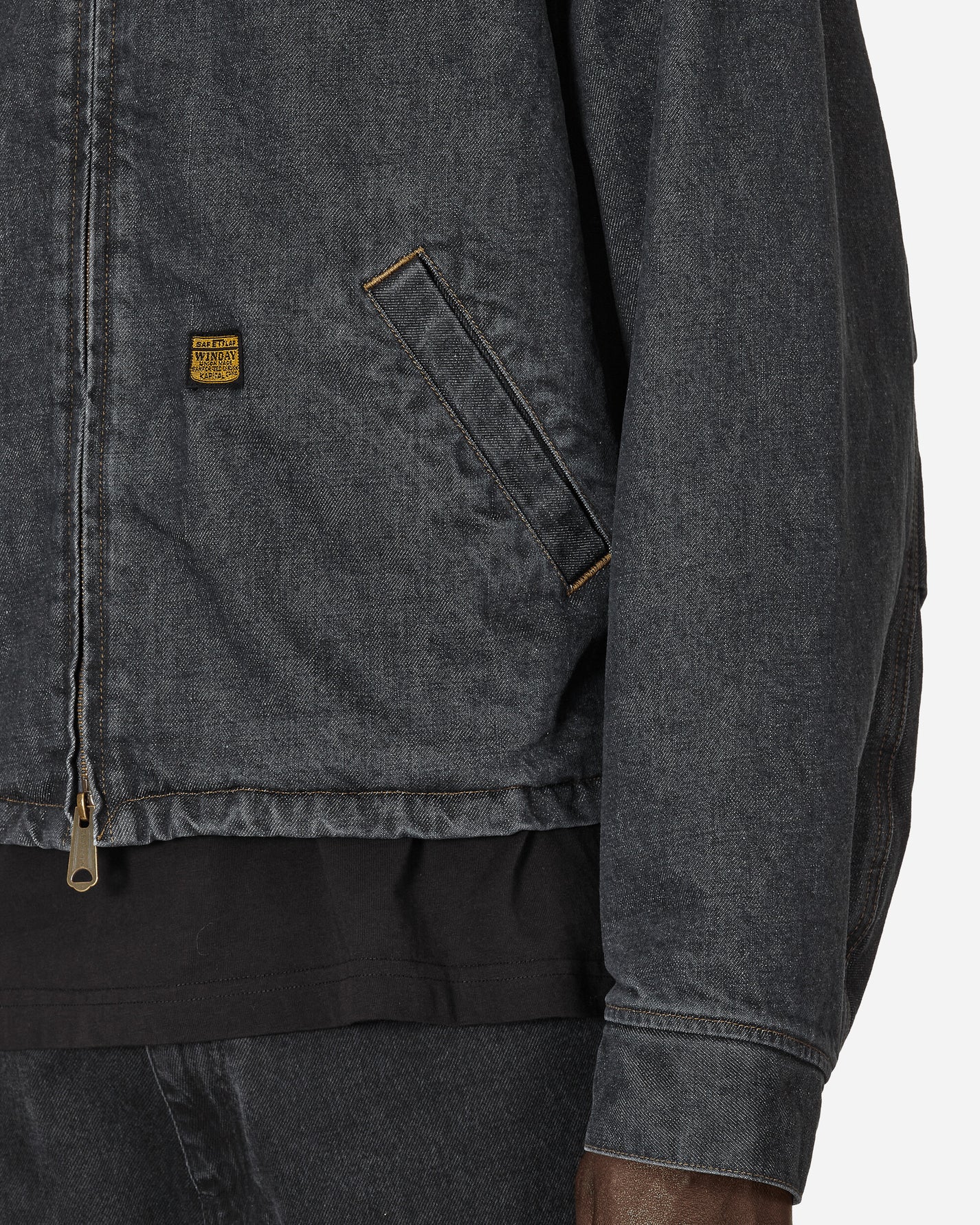 KAPITAL 14Oz Blkxecr Denim T-Back Drizzler Jkt(Working Embroidery) Blkxecr Coats and Jackets Jackets K2310LJ083 1