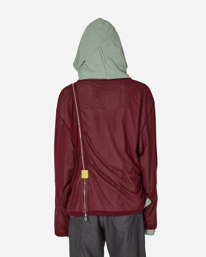 Kiko Kostadinov Knox Mesh Hoodie Jade Green/Lime/Burgundy Sweatshirts Hoodies KKAW24TP06 091