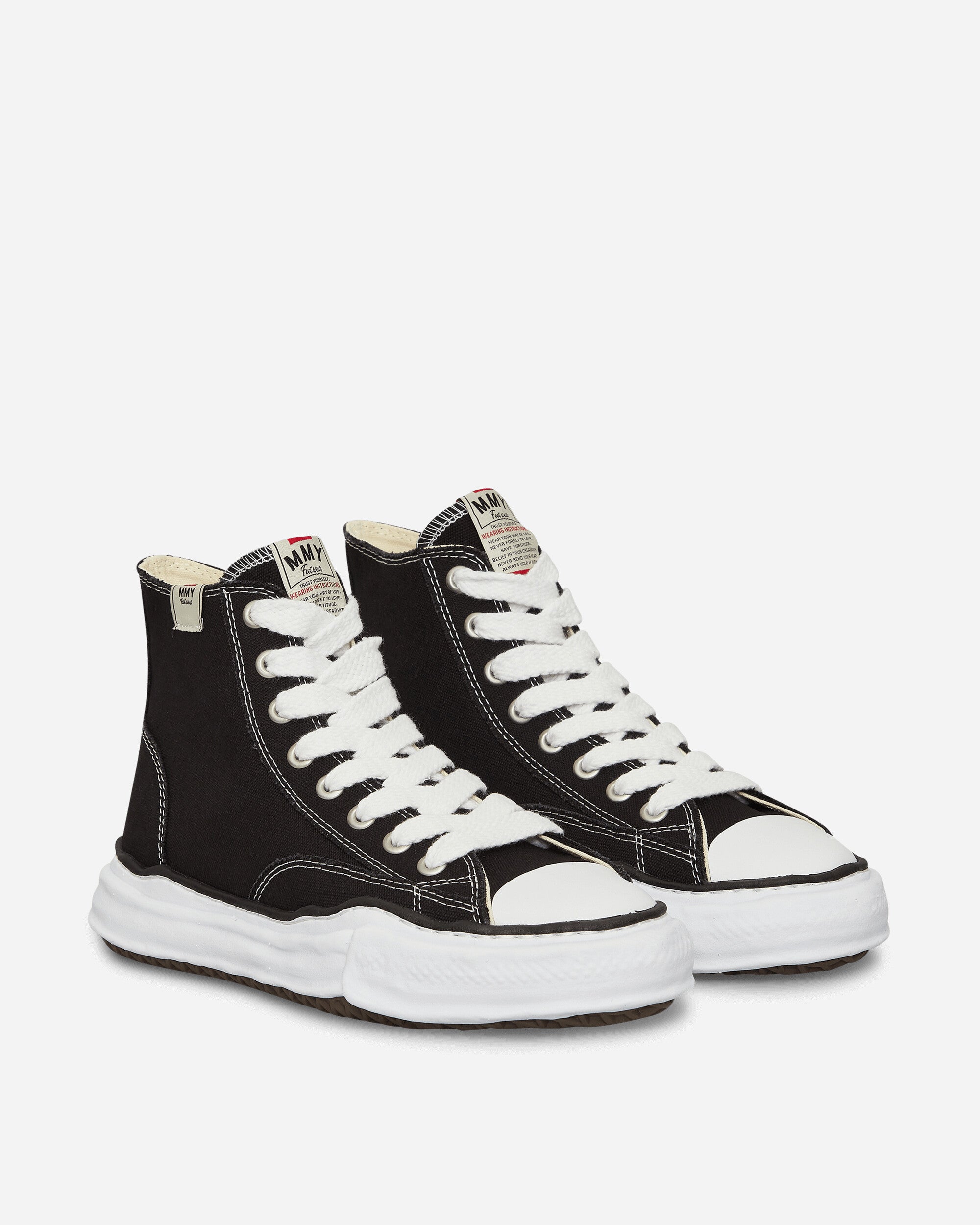 Maison MIHARA YASUHIRO Peterson High/Original Sole Canvas High-Top Sneaker Black Sneakers Low A01FW701 BLACK