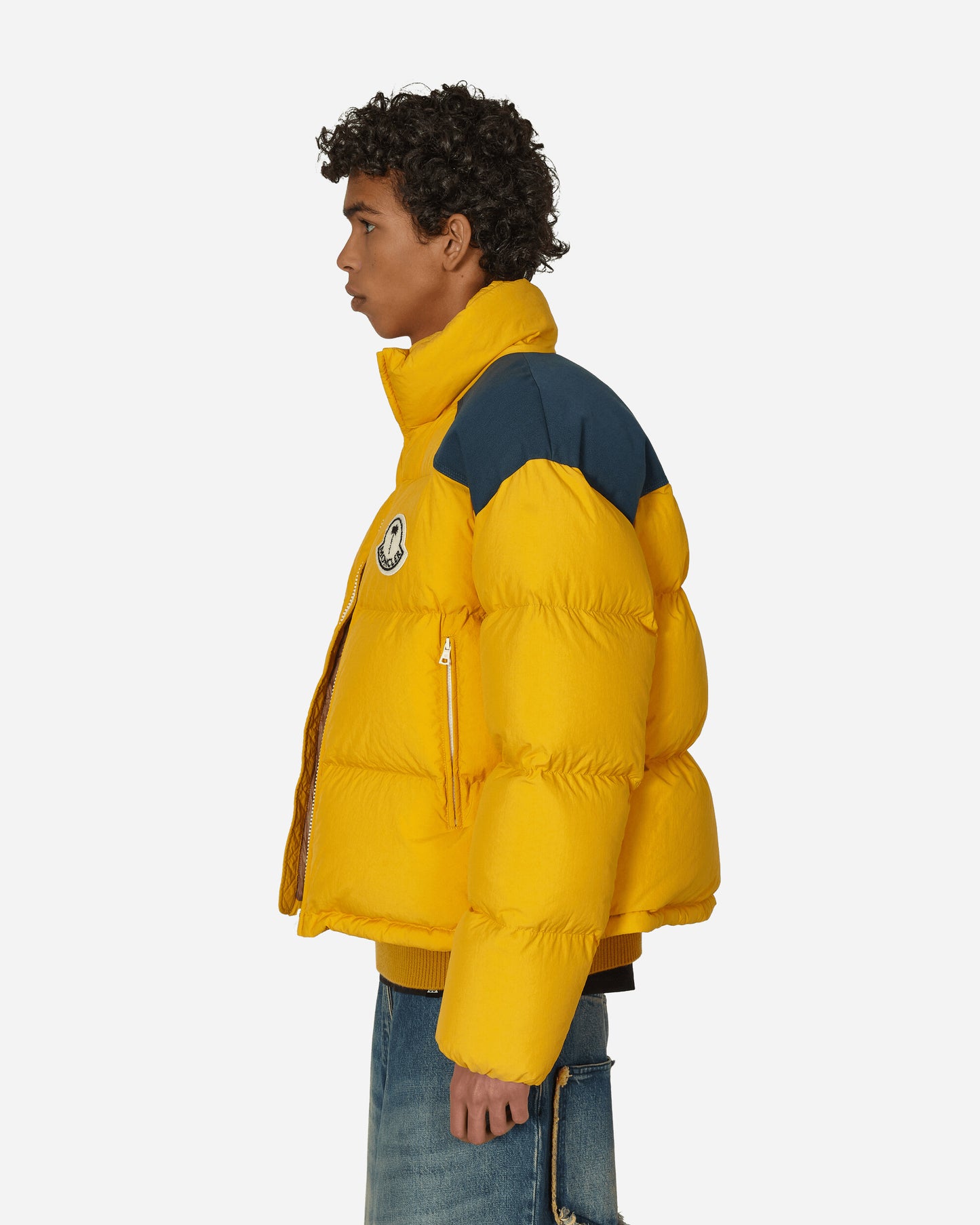 Moncler Genius Nevis Jacket X Palm Angels Yellow Coats and Jackets Down Jackets 1A00017M3377 F17