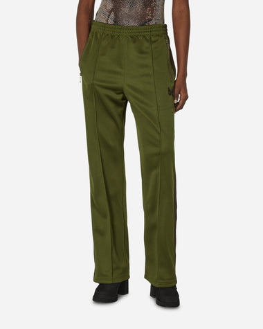 Needles Track Pant - Poly Smooth Olive Pants Track Pants OT228 B