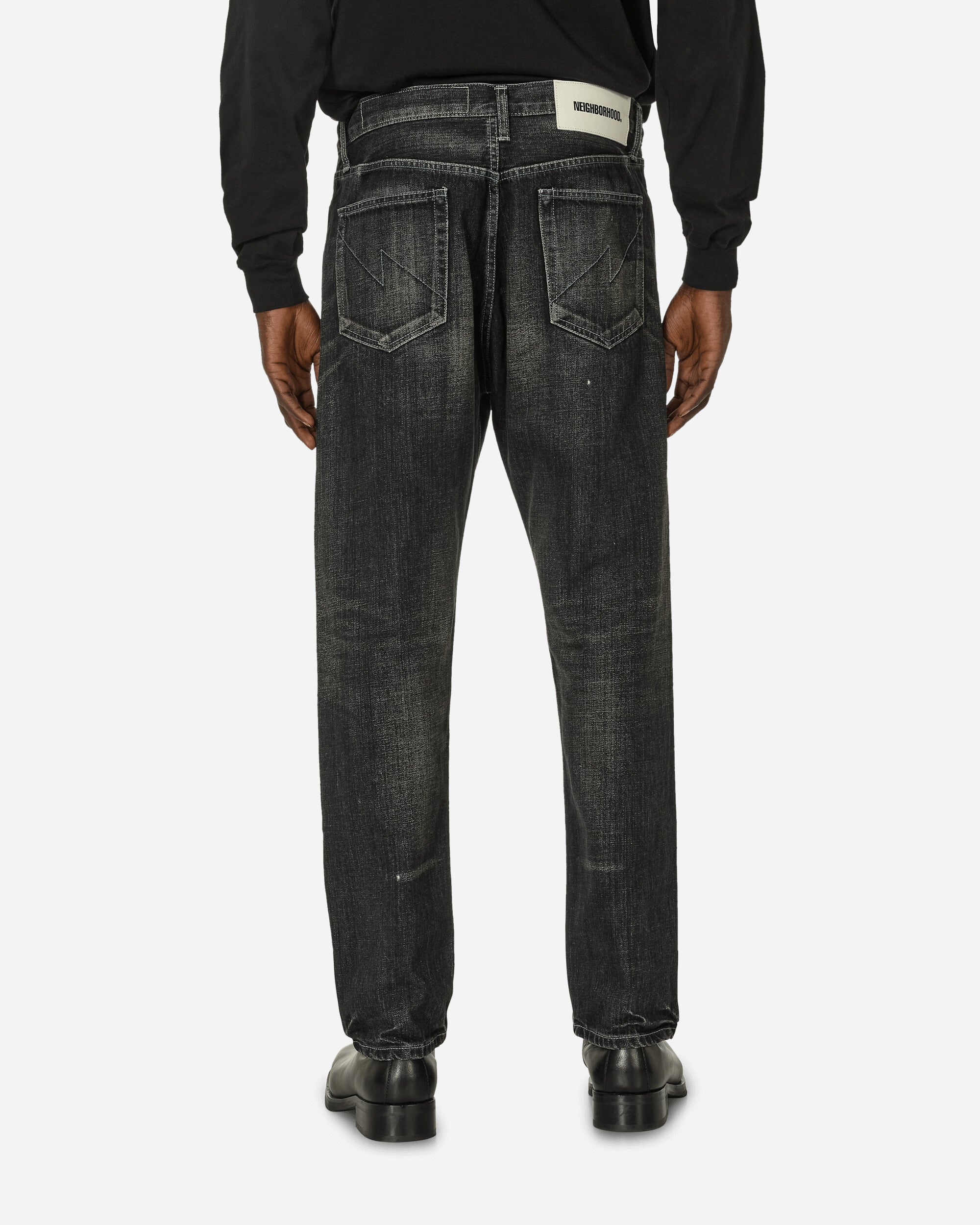 Neighborhood Washed Denim Dp Mid Pants Black Pants Denim 241XBNH-PTM06 BK