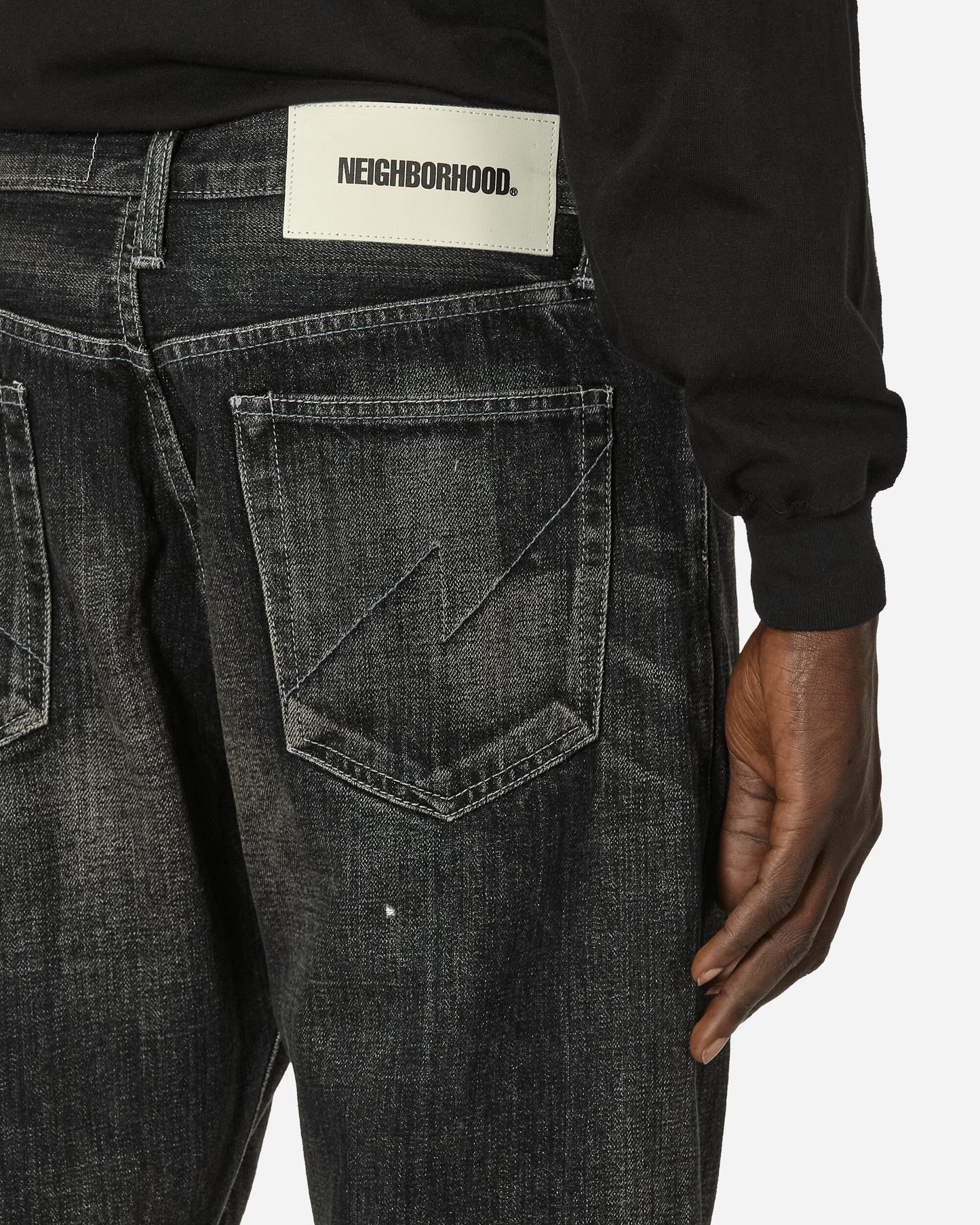 Neighborhood Washed Denim Dp Mid Pants Black Pants Denim 241XBNH-PTM06 BK