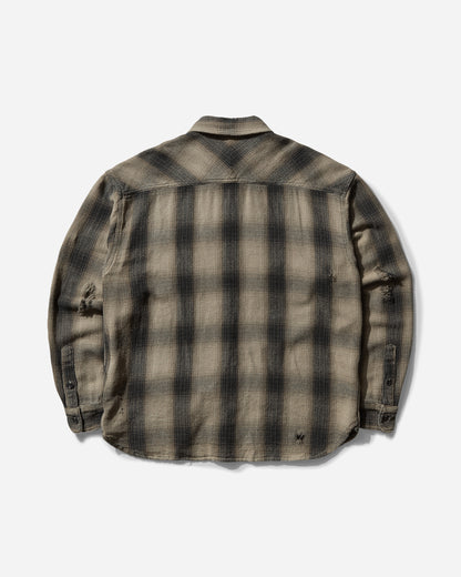 Neighborhood Savage Block Hombre Check Shirt Ls Greige Shirts Longsleeve Shirt 242AQNH-SHM07 GG