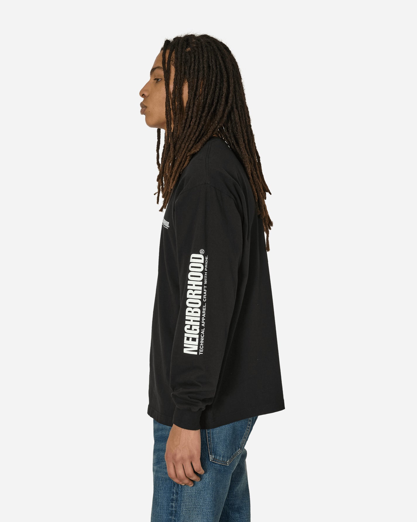 Neighborhood Tee Ls-1 Black T-Shirts Shortsleeve 241PCNH-LT01 BK