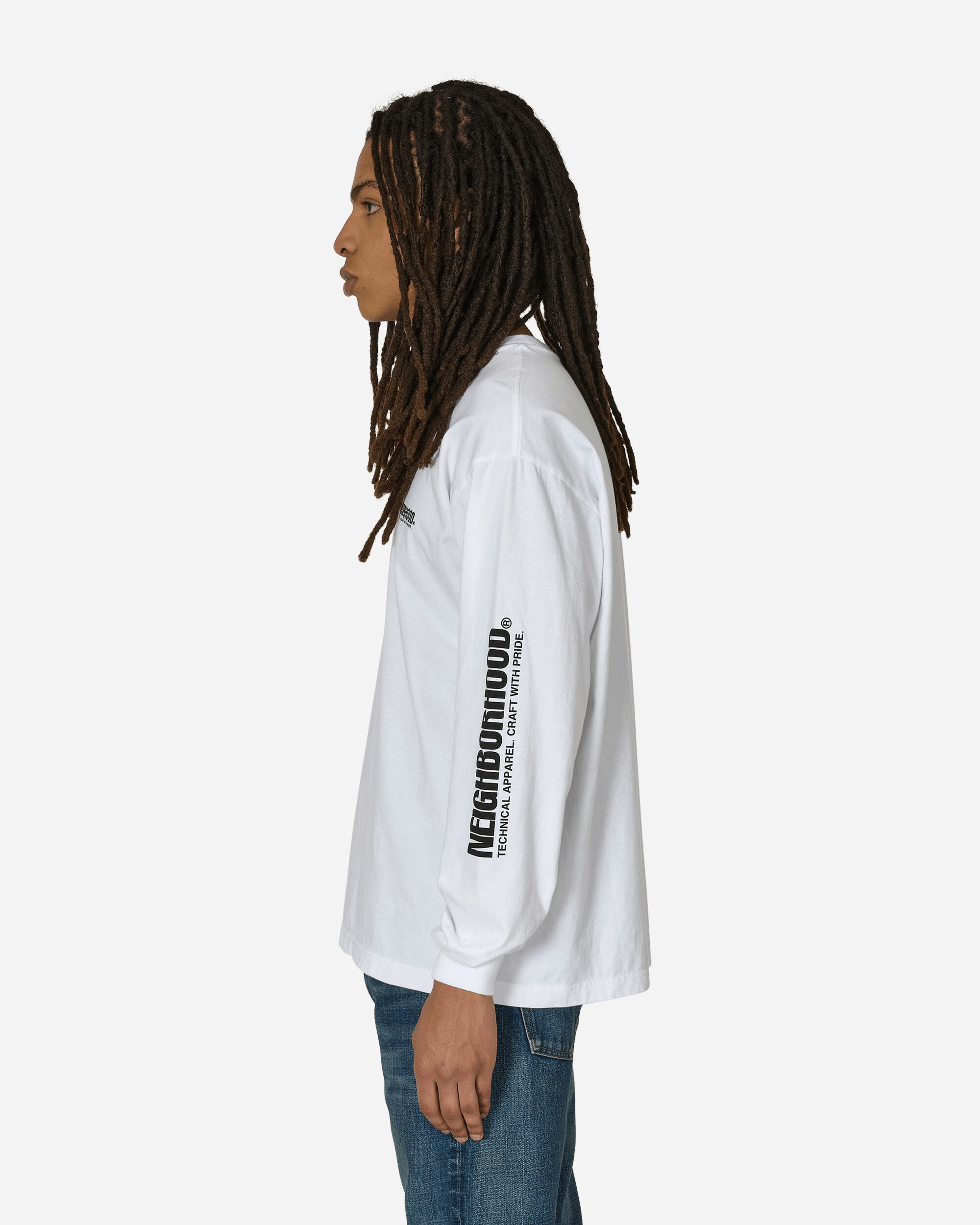 Neighborhood Tee Ls-1 White T-Shirts Shortsleeve 241PCNH-LT01 WH