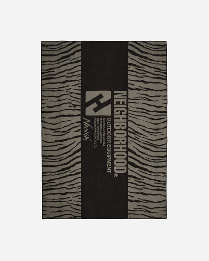 Neighborhood Nh X Nanga . Tiger Pattern Wool Blanket Gray Textile Blankets and Throws 232NNNNN-AC03 GY