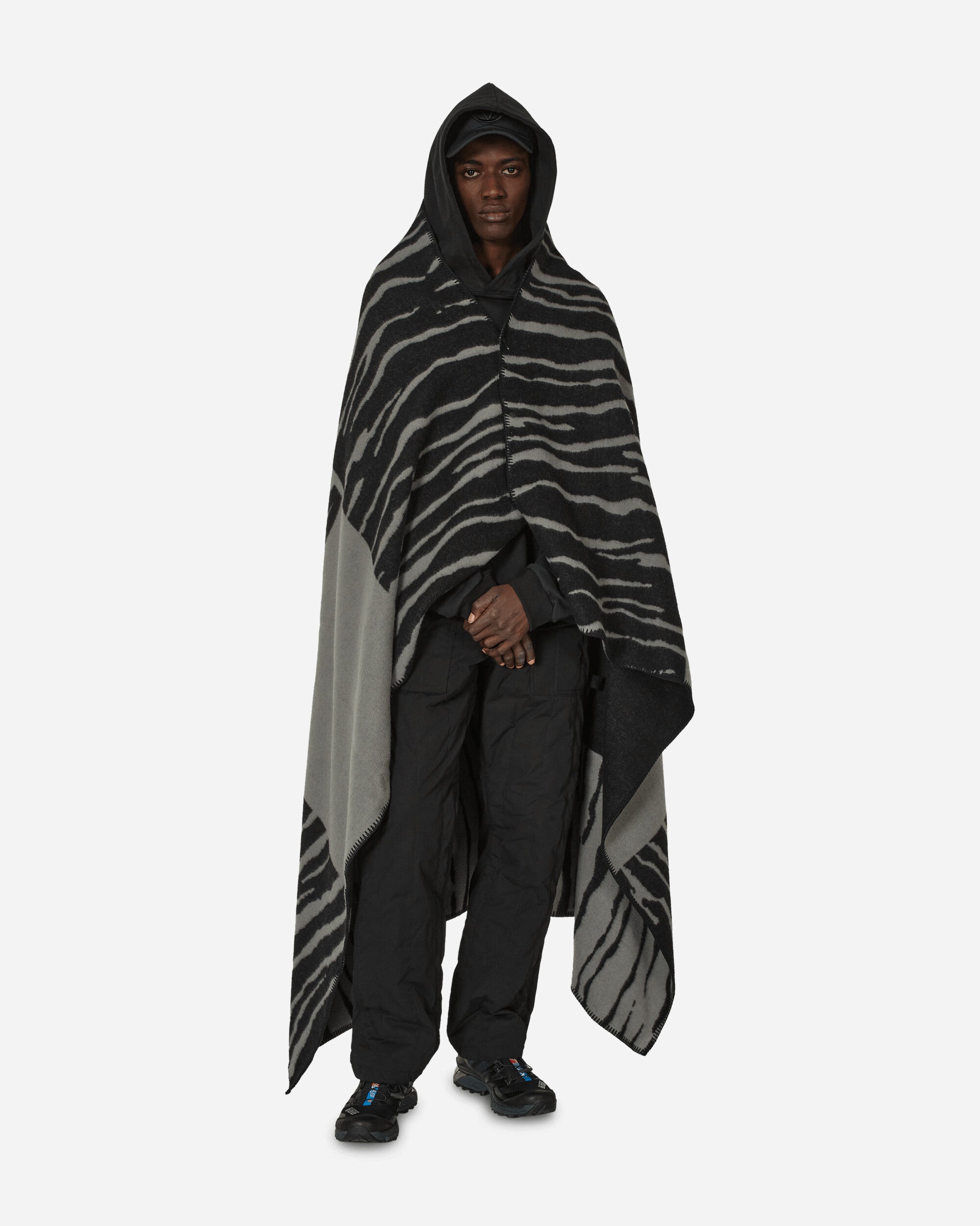 Neighborhood Nh X Nanga . Tiger Pattern Wool Blanket Gray Textile Blankets and Throws 232NNNNN-AC03 GY