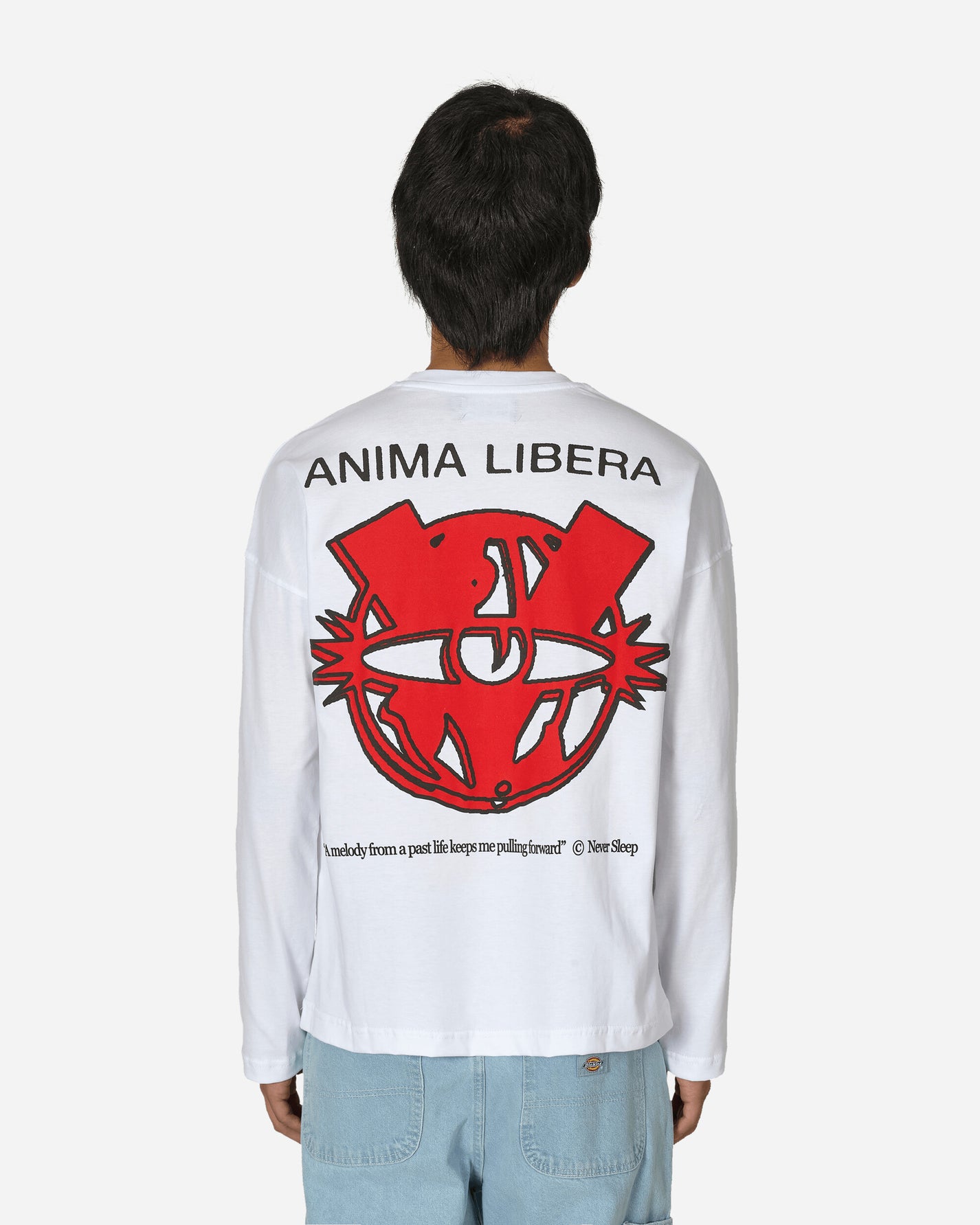 Never Sleep Anima Libera White T-Shirts Longsleeve NSANIMA 2