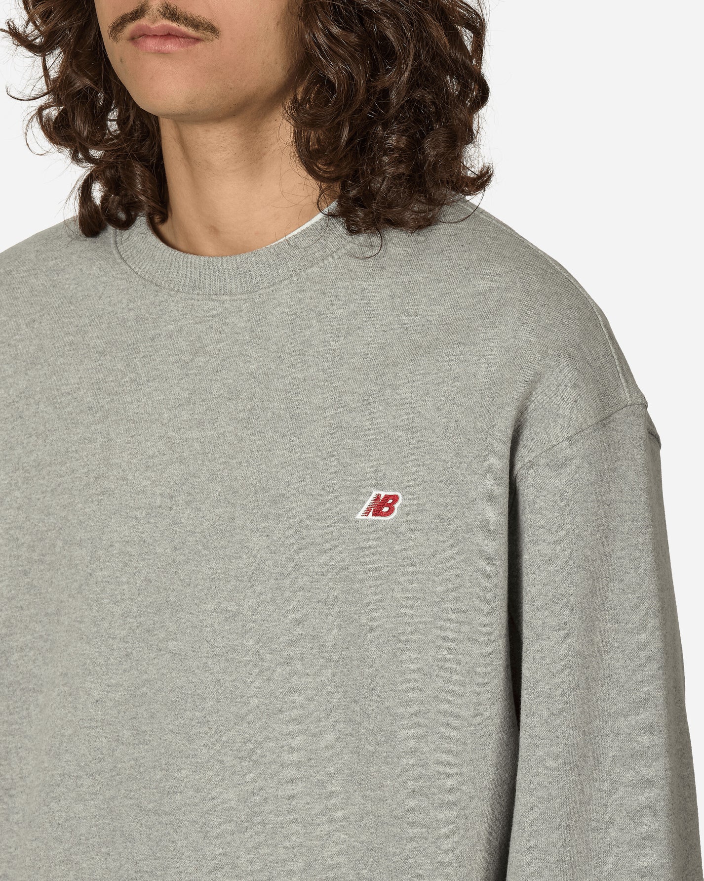 New Balance Made in USA Core Crewneck Sweatshirt Grey Sweatshirts Crewneck MT41544AG