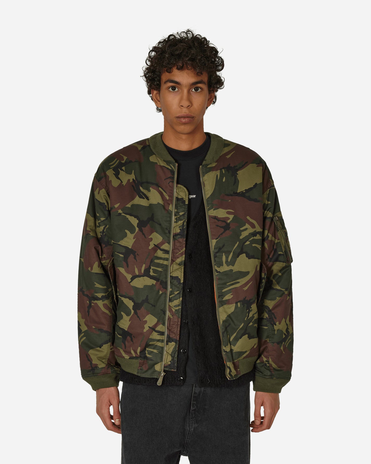 Nike M Nl Ma1 Flight Wvn Jkt Camo Medium Olive/Black Coats and Jackets Bomber Jackets FB7591-222