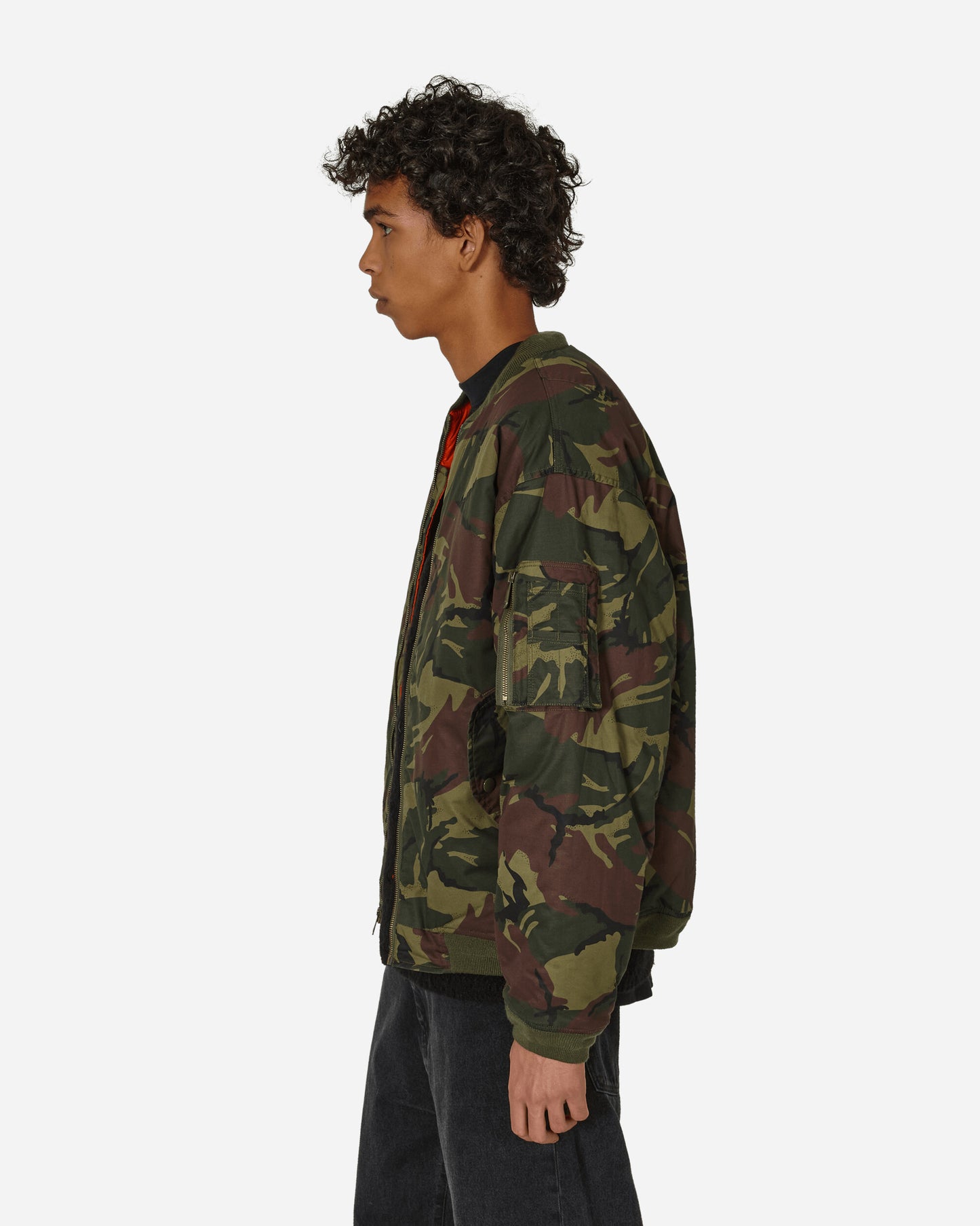 Nike M Nl Ma1 Flight Wvn Jkt Camo Medium Olive/Black Coats and Jackets Bomber Jackets FB7591-222