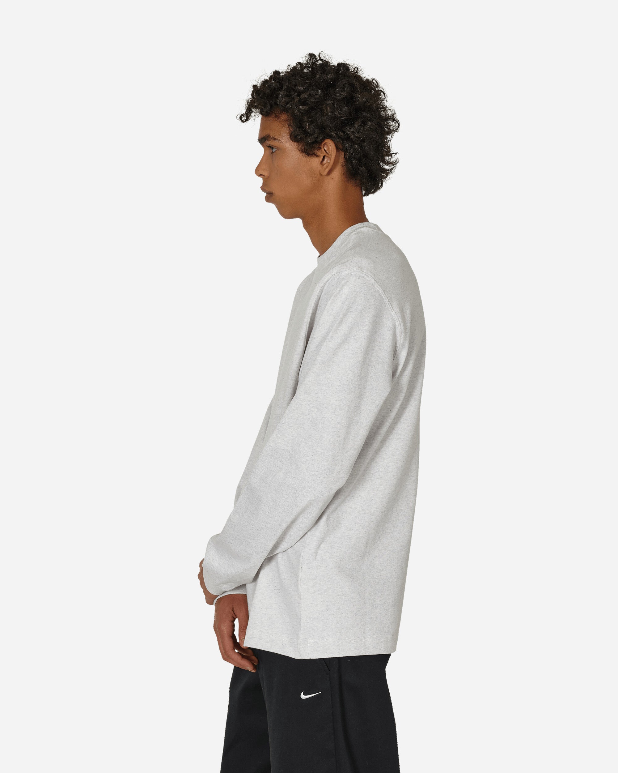 Nike M Nk Solo Swsh Ls Top Birch Heather/White Sweatshirts Crewneck DX0884-051