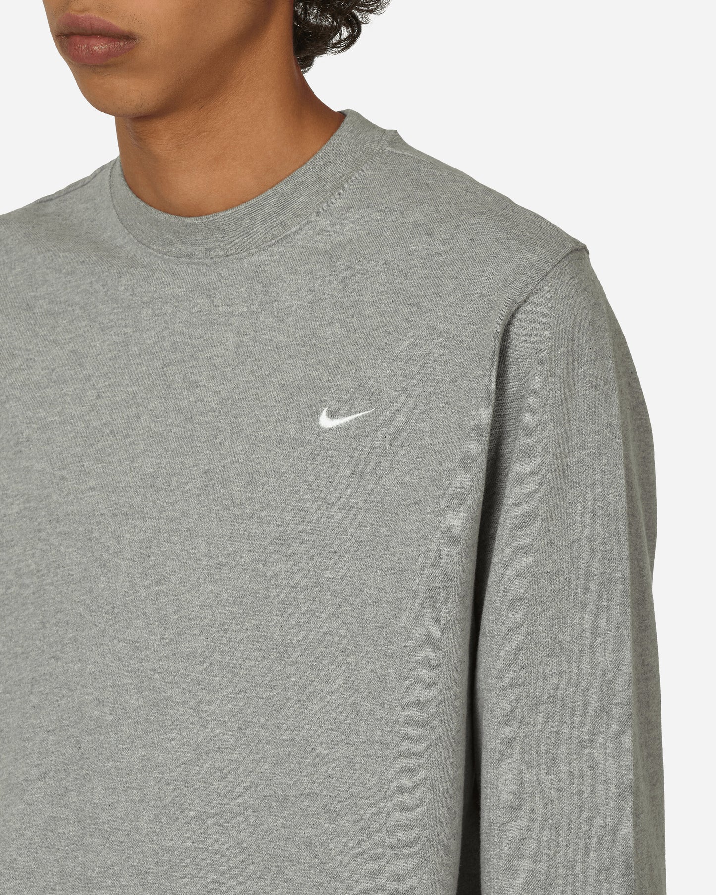 Nike M Nk Solo Swsh Ls Top Dk Grey Heather/White T-Shirts Longsleeve DX0884-063