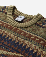 Nike M Nl Fair Isle Crew Sweater Neutral Olive Knitwears Sweaters FZ0125-276